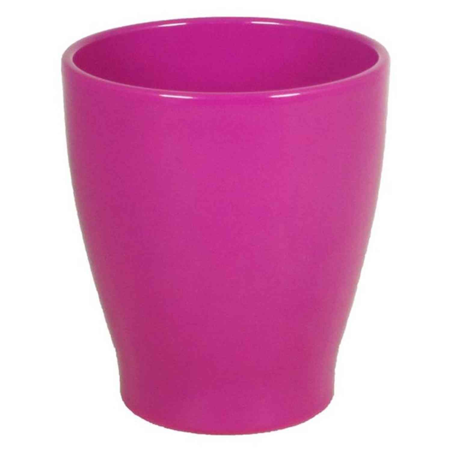INNA-Glas Blumentopf Keramik Orchideenvase, Ø13,2cm, 15cm, pink - Pflanztopf/Orchidee