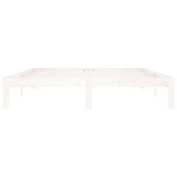 furnicato Bett Massivholzbett Weiß Kiefer 160x200 cm