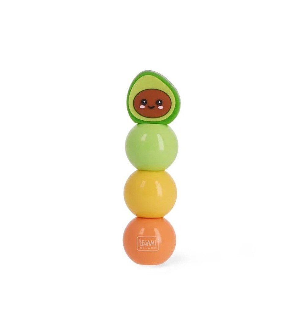 Legami Marker 3-in-1 Textmarker Avocado grün/gelb/orange 11 cm Legami