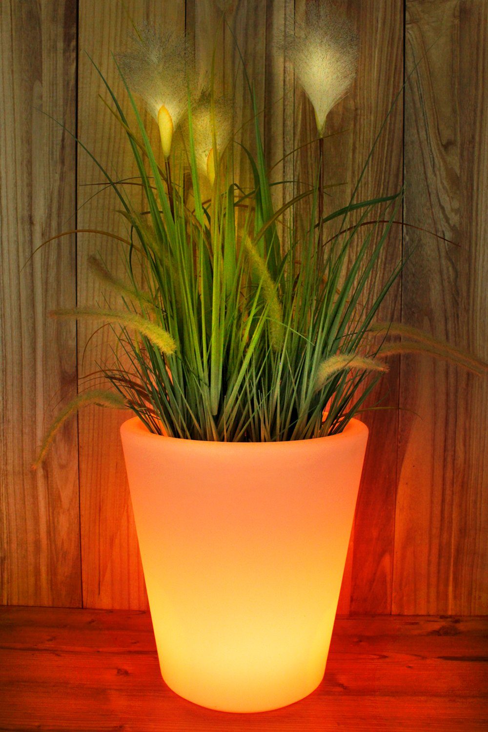 Arnusa Blumentopf LED Blumenkübel Blumentopf), (beleuchteter RGB Fernbedienung mit Farbwechsel PL124