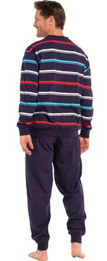 Robson Schlafanzug Herren Pyjama mit Bündchen (2 tlg) Baumwolle