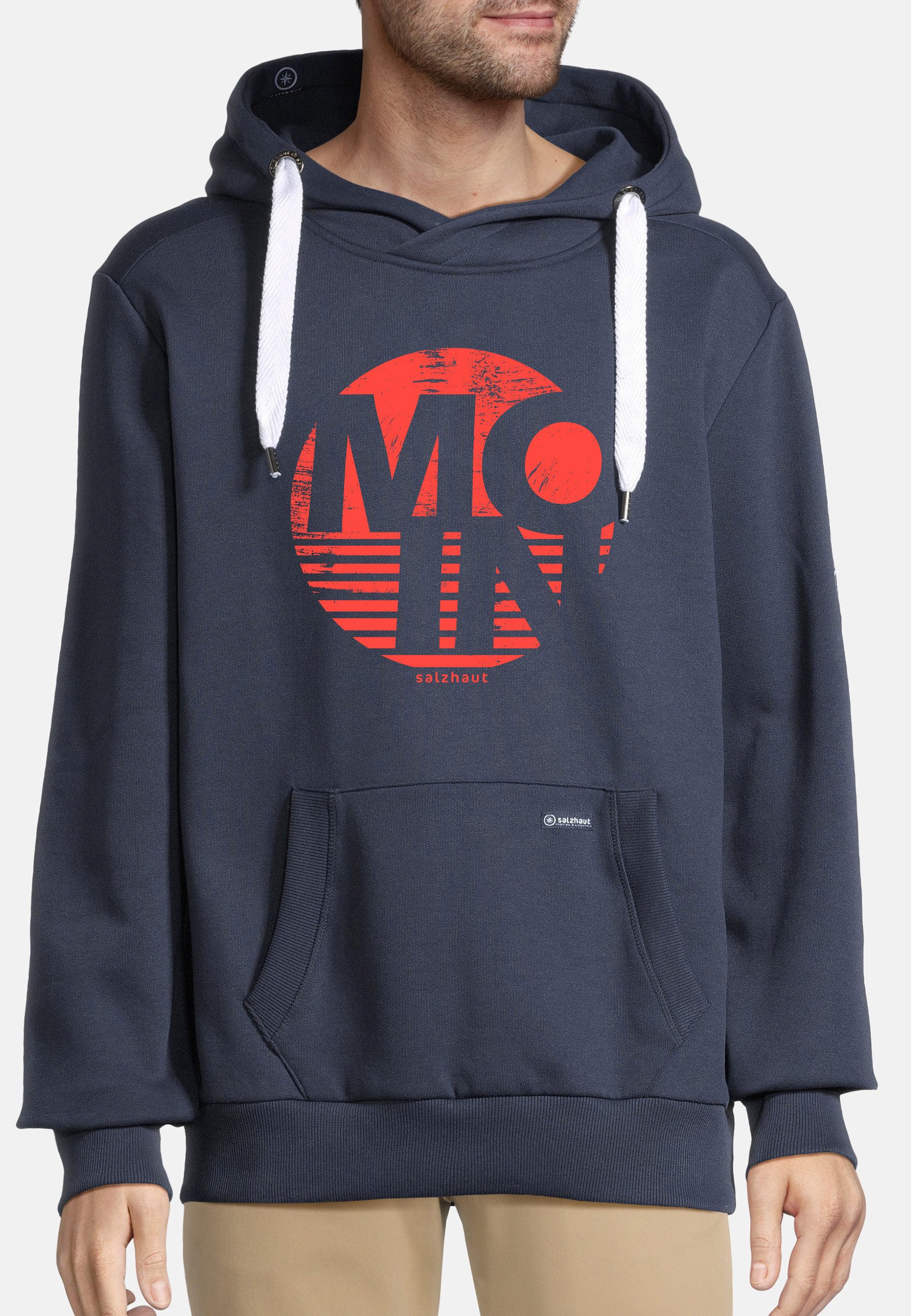 salzhaut Hoodie HEFF- MOIN RUND Herren normale Passform salzhaut Kapuzenpullover – bequemer Fit und nordisch klares Design
