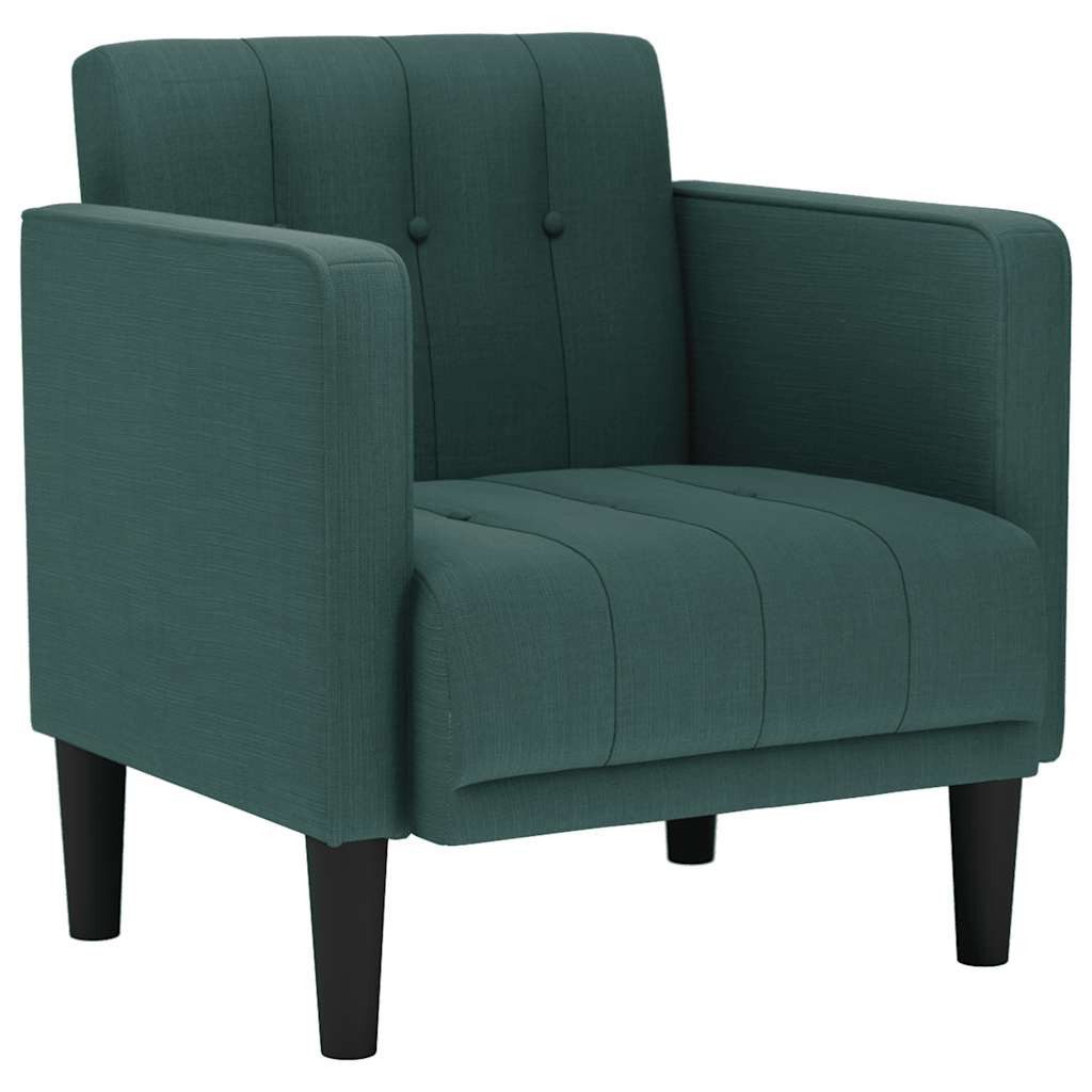 vidaXL Sessel Sessel mit Armlehnen Dunkelgrün 53 cm Stoff (1-St)