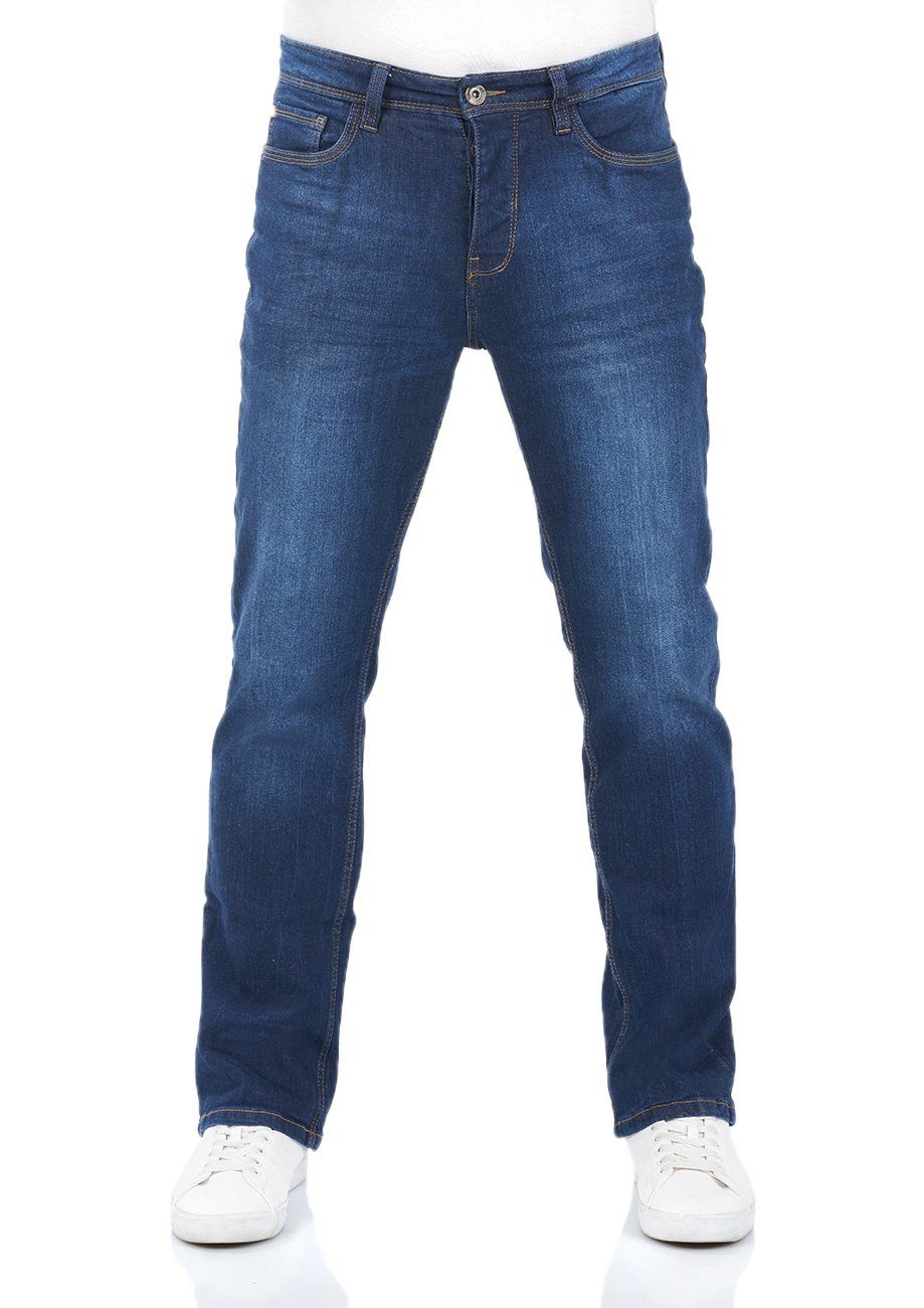 Dark riverso Denim mit Bootcut-Jeans RIVFalko Denim Cut Hose Fit Boot Jeanshose Herren Stretch (D212) Blue