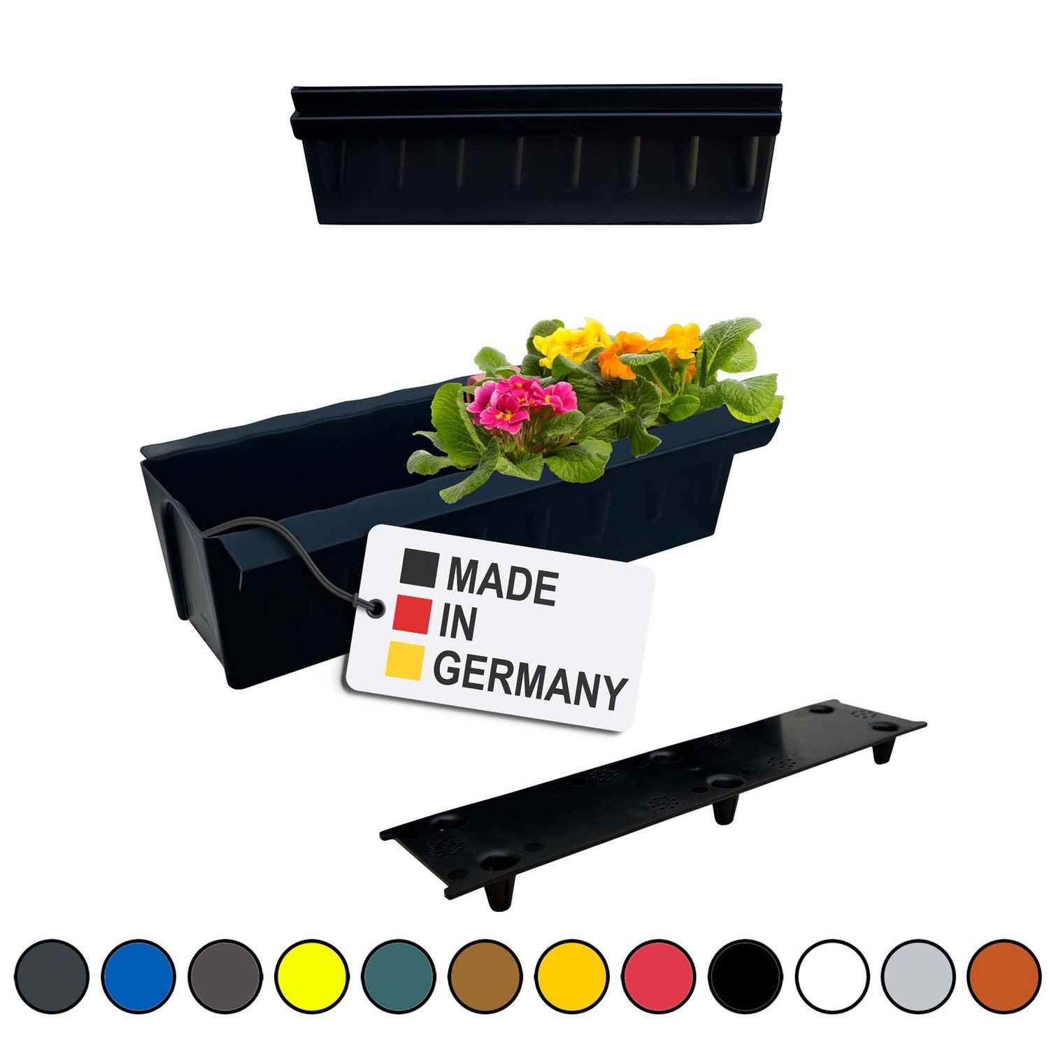 BURI Pflanzkübel Europaletten Blumenkasten Schwarz 2 günstig online kaufen