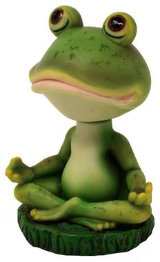 MystiCalls Dekofigur Wackelkopf Yoga Frosch Auto Figur (1 St), Wackelkopf Figur
