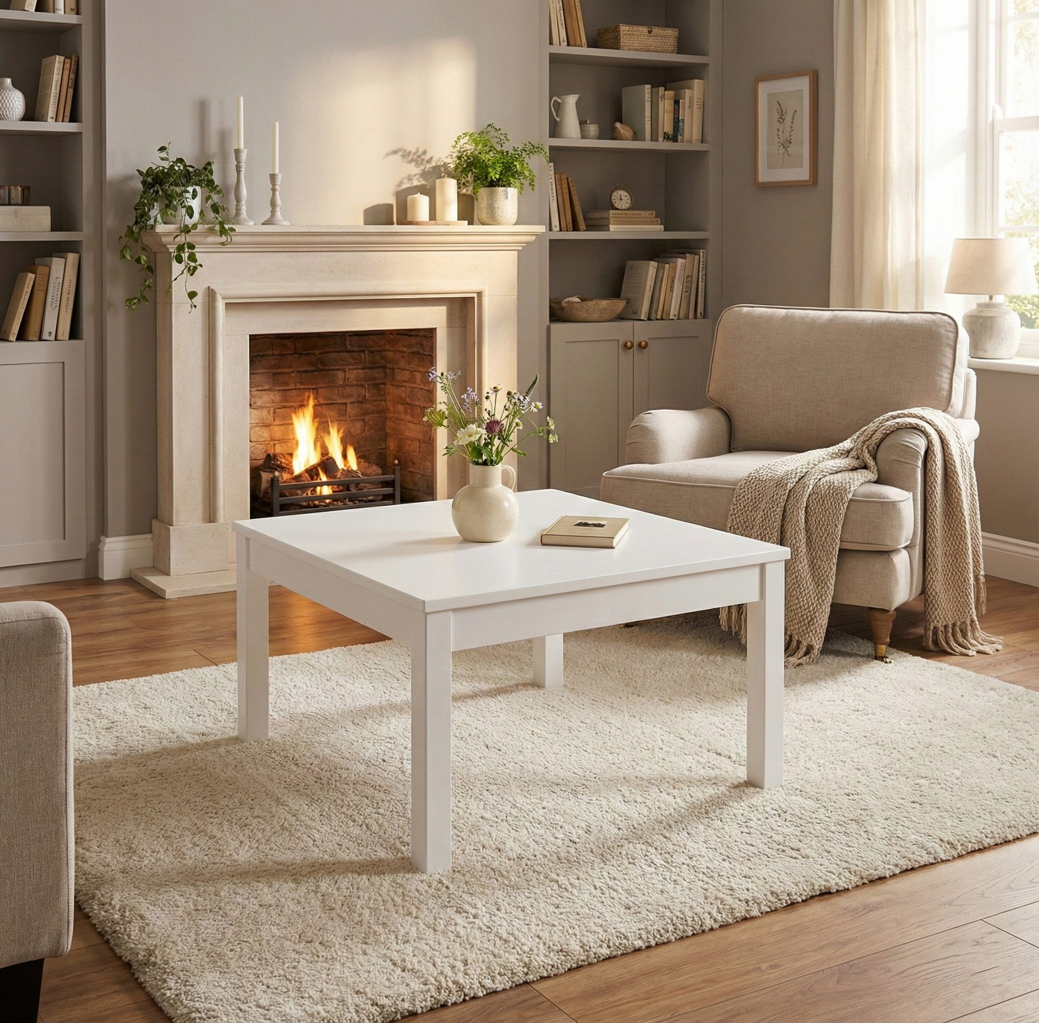 Krok Wood Couchtisch Tomas aus Massivholz in Buche (farbig lackiert)