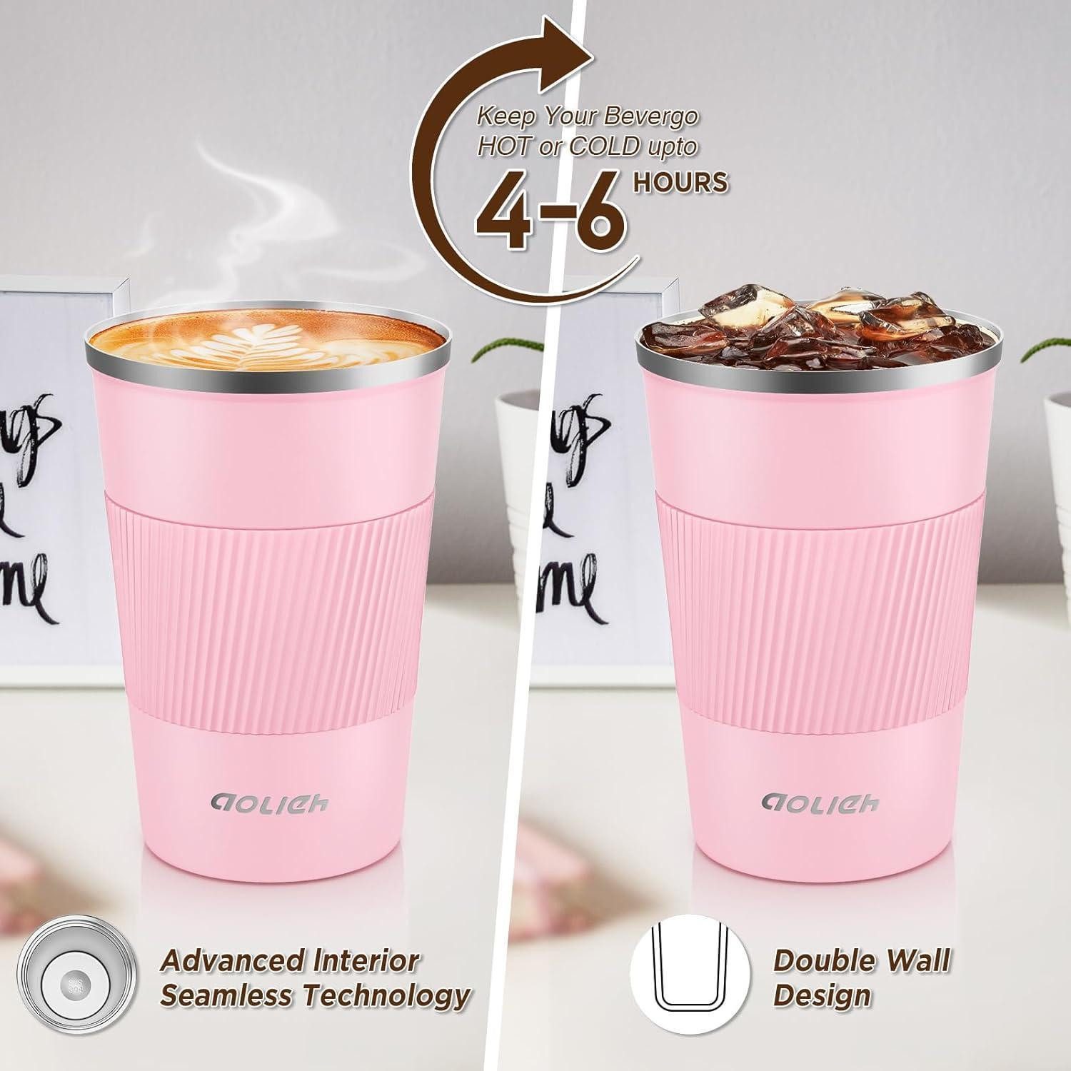 LuxusKollektion Thermobecher Thermobecher Kaffeebecher Auslaufsicher Edelstahl Travel Mug 380ML