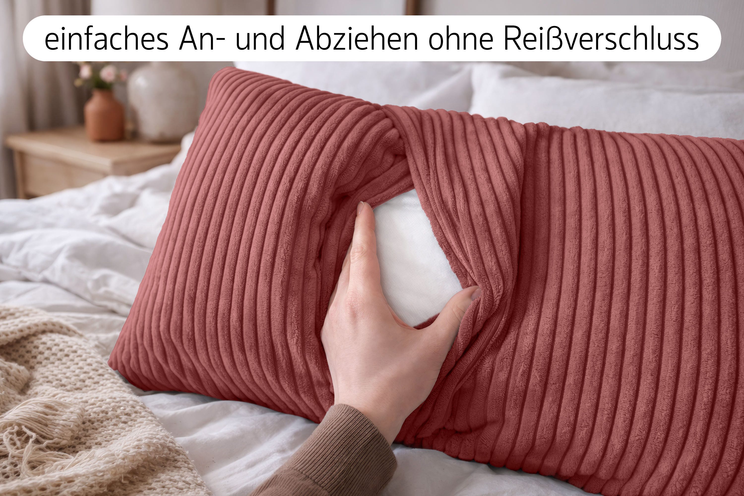 Amilian Dekokissen 40x80 cm mit Füllung - Sofakissen; Zierkissen - Couchkissen, 1 Stück - weich, formstabil, pflegeleicht und waschbar