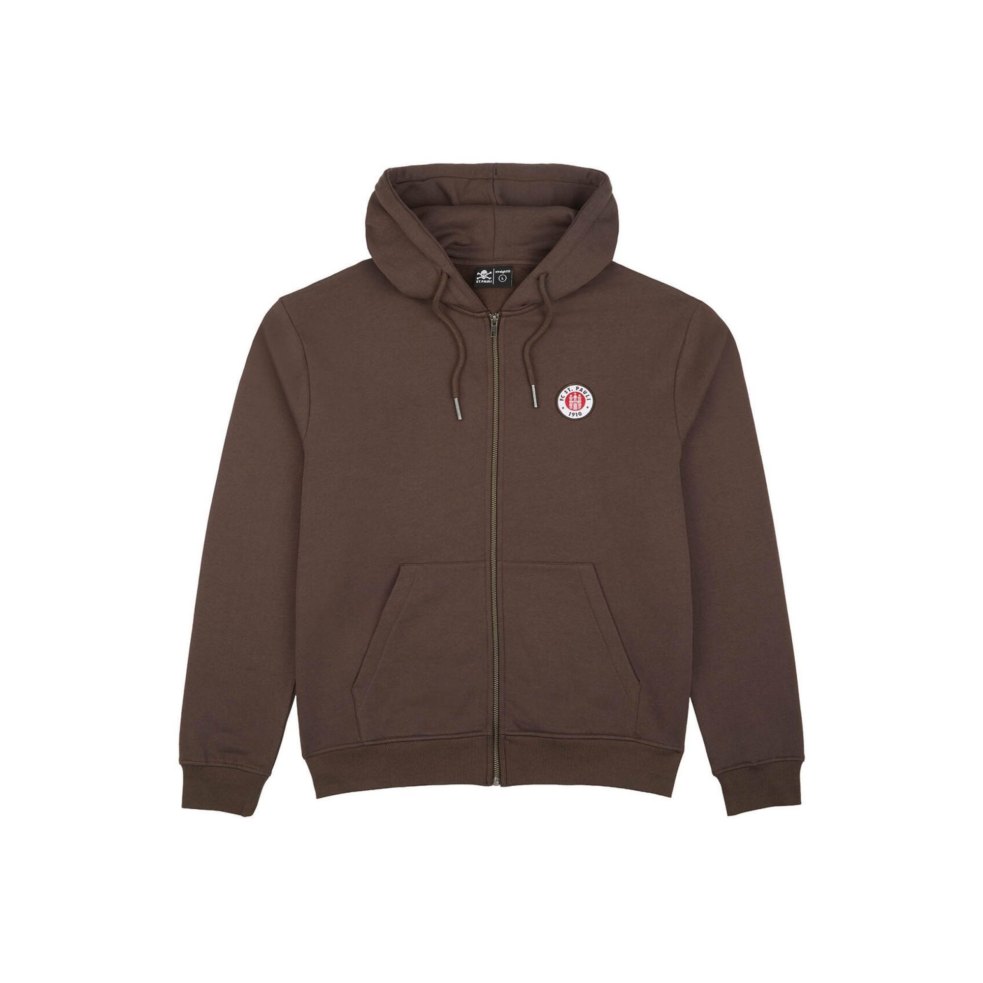 FC St. Pauli Kapuzensweatjacke FC St. Pauli - Kapuzenjacke Classic mit Logo - braun