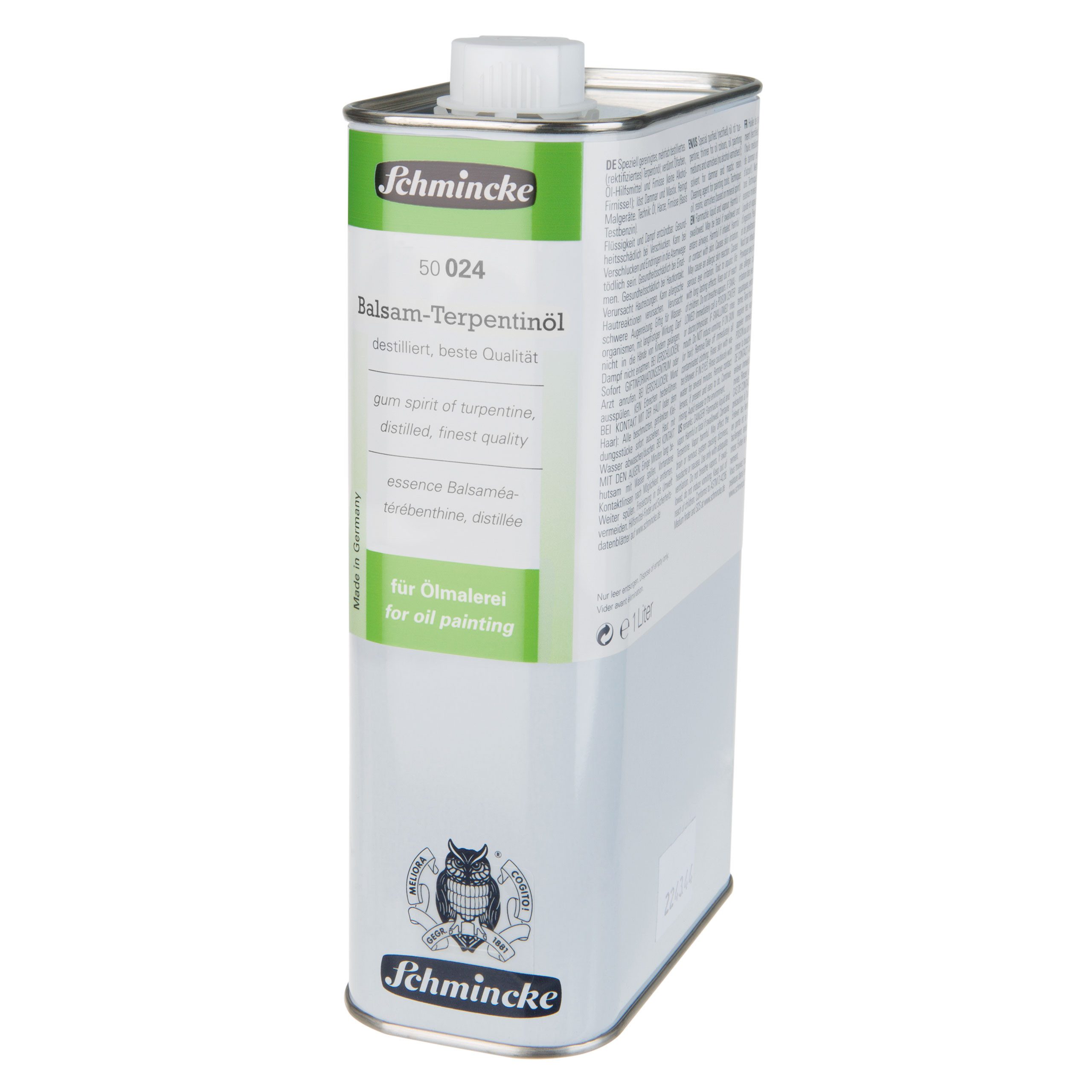 Schmincke Ölfarbe Balsam-Terpentinöl destiliert - 1000ml Öl Hilfsmittel 50 024 029