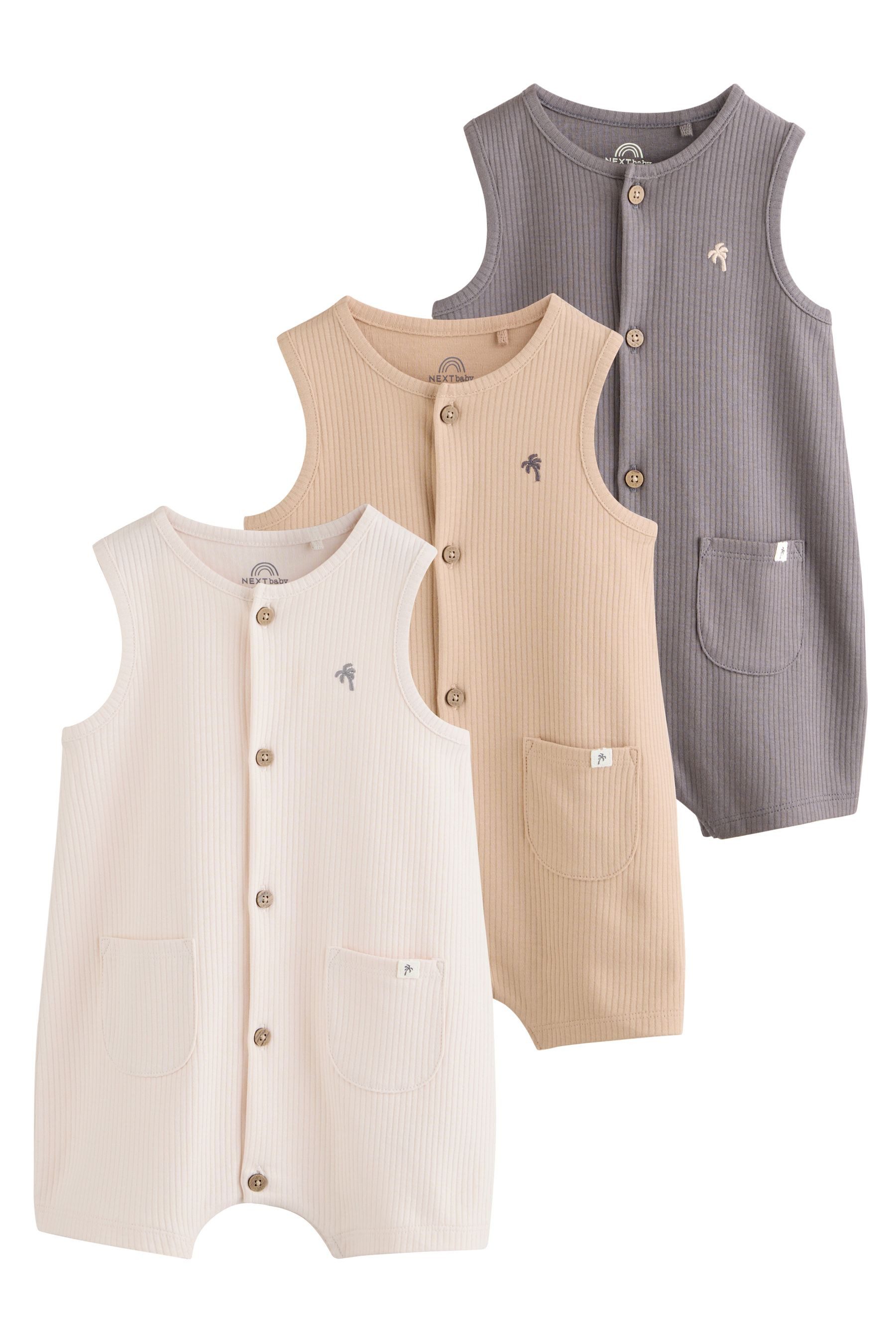 Next Strampler Baby Trägertop-Strampler aus Jersey (3-tlg)