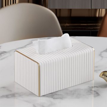 Mrichbez Papiertuchbox Taschentuchbox Quadratisch Kosmetiktücherbox (1 St), Abdeckung Dekorativer Organizer Taschentücher Box