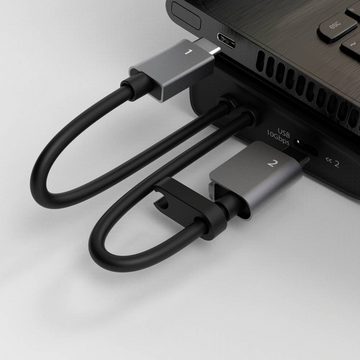 NO NAME Laptop-Dockingstation M.2 NVMe® USB-C® Gen 2 Docking Station, integrierter Kartenleser, USB-C® Power Delivery