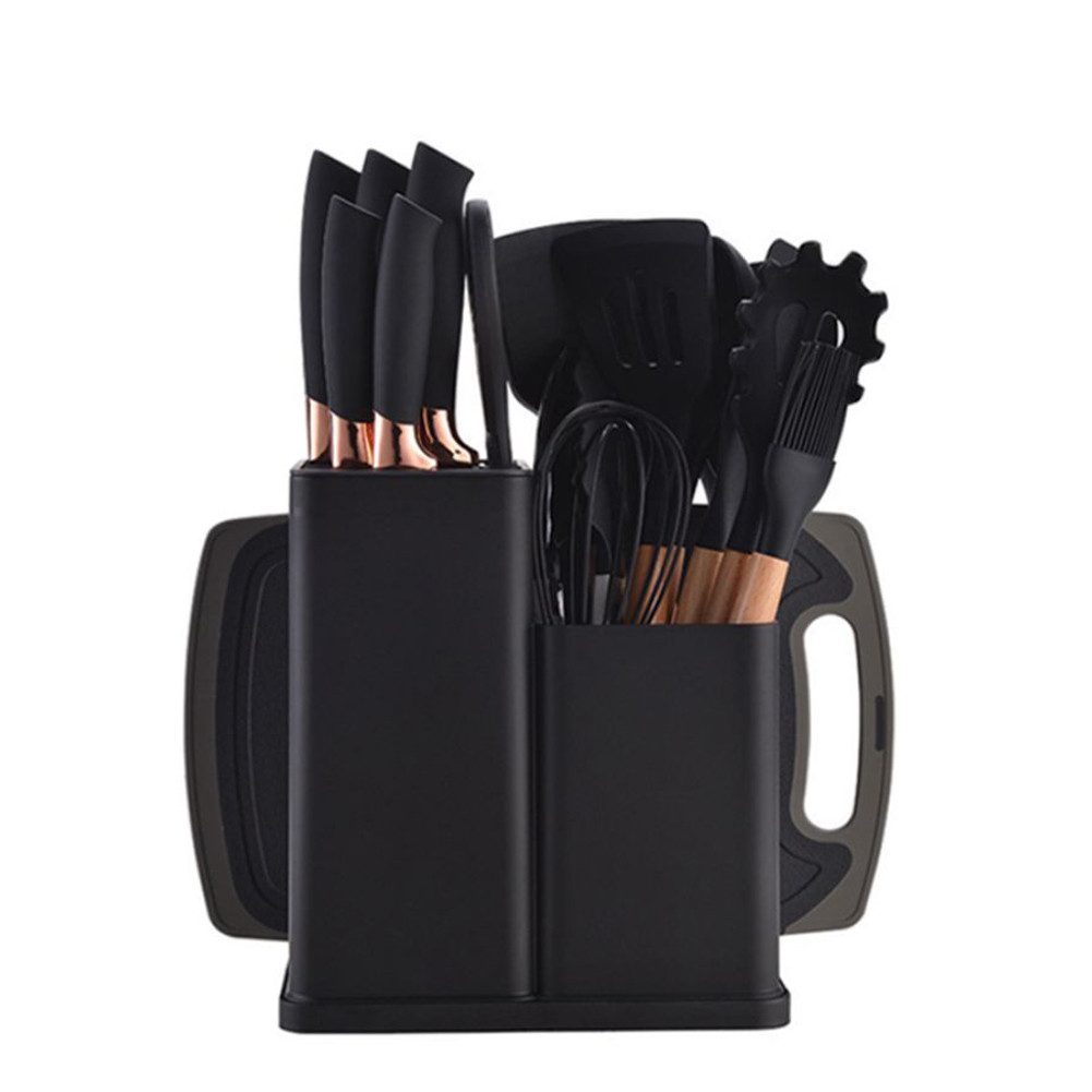 FANNOU Kochbesteck-Set, 19-tlg Silikon-Küchenutensilien Set, hitzebeständig, antihaftend