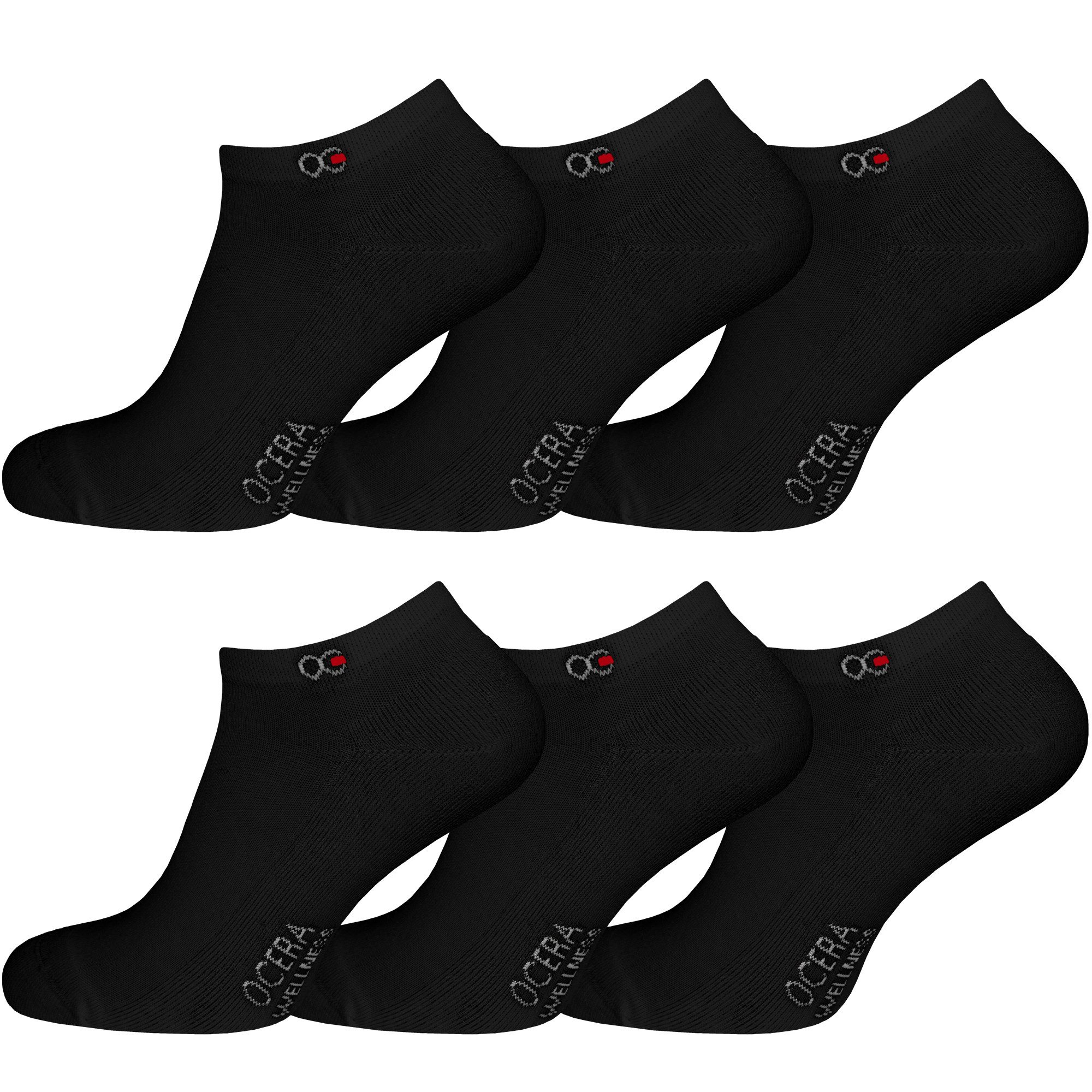OCERA Sneakersocken Wellness Sneaker Socken mit Frotteesohle, unisex, Atmungsaktiv, 6er (6-Paar) weiche Frotteesohle