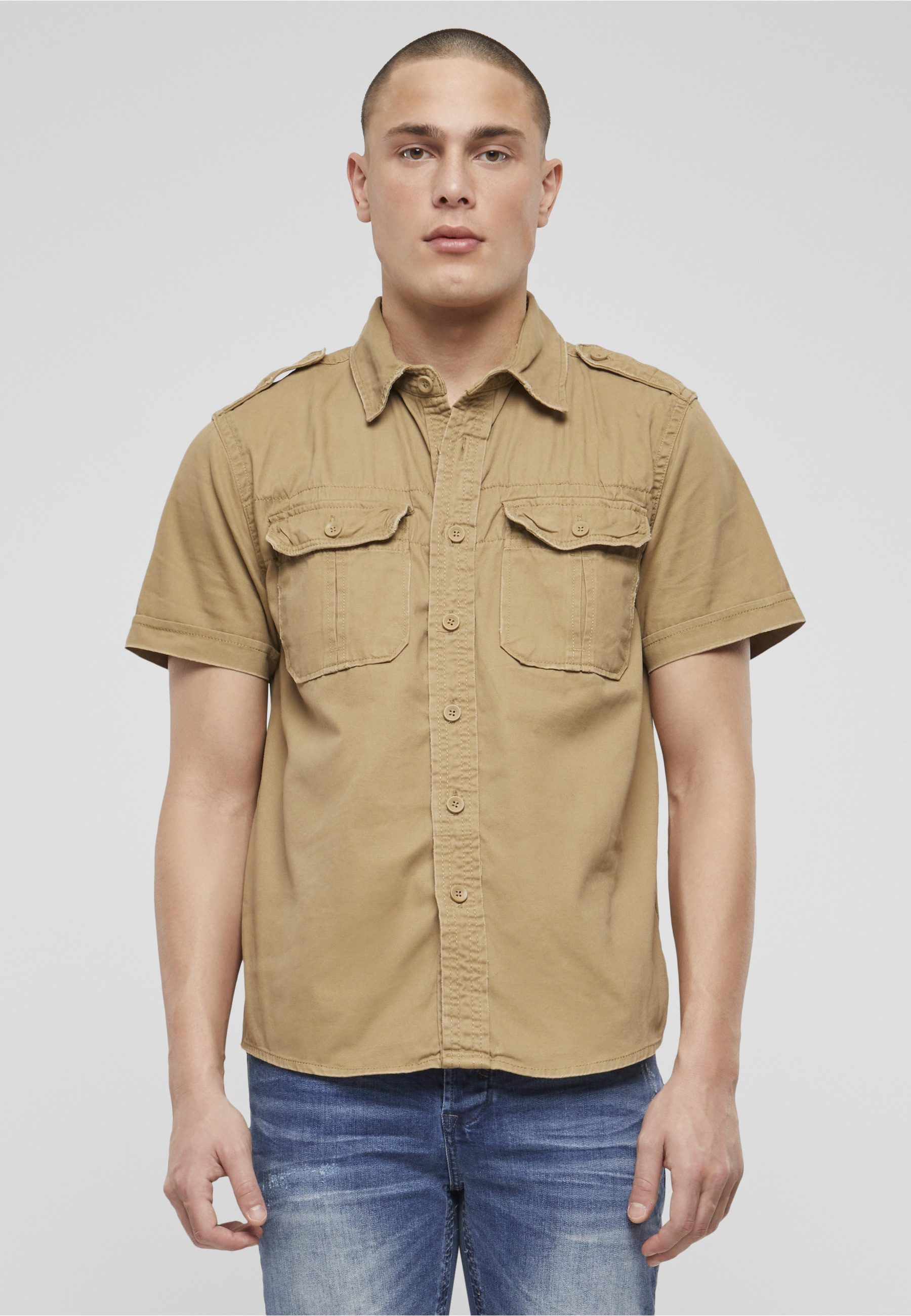 Brandit Langarmhemd Brandit Herren Vintage Shirt shortsleeve (1-tlg)