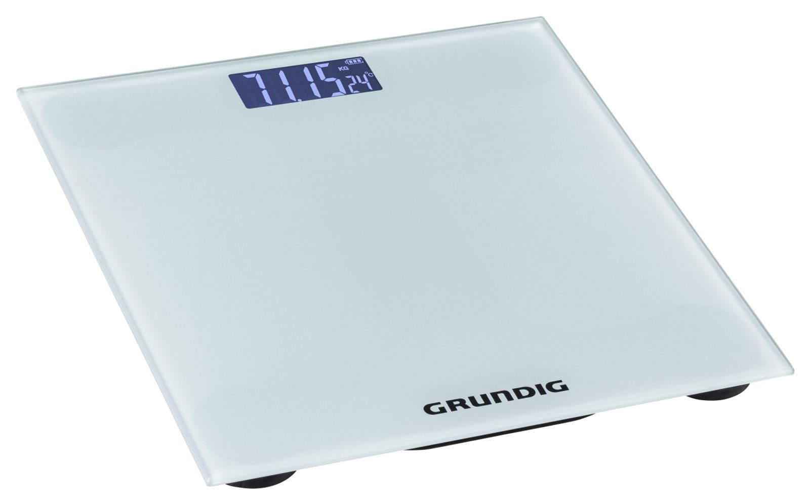 Grundig Personenwaage Digitale Personenwaage 28x28cm bis 180kg LCD-Display Körperwaage Waage