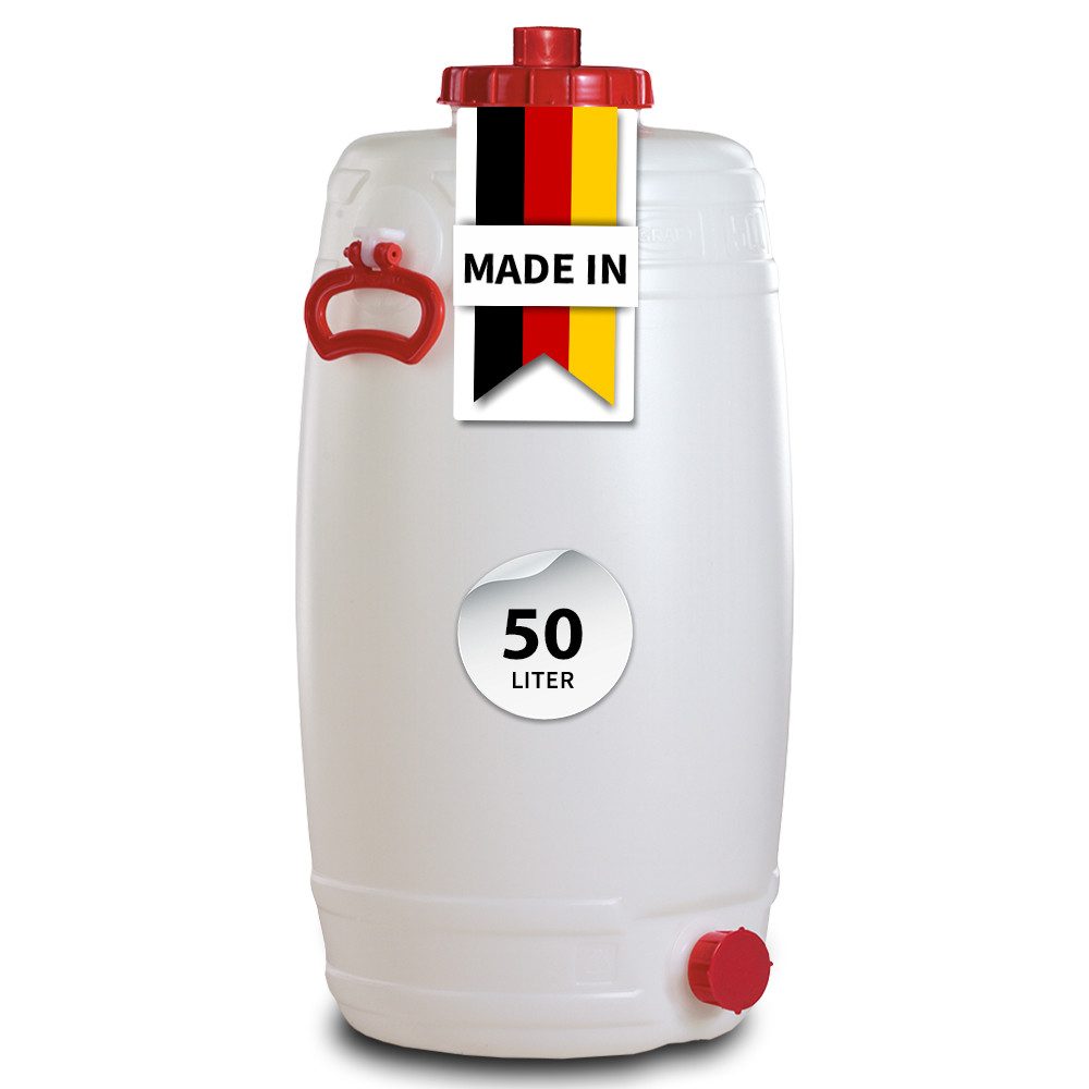 Graf Kanister Universal-Fass 50 Liter rund aus lebensmittelechten PE