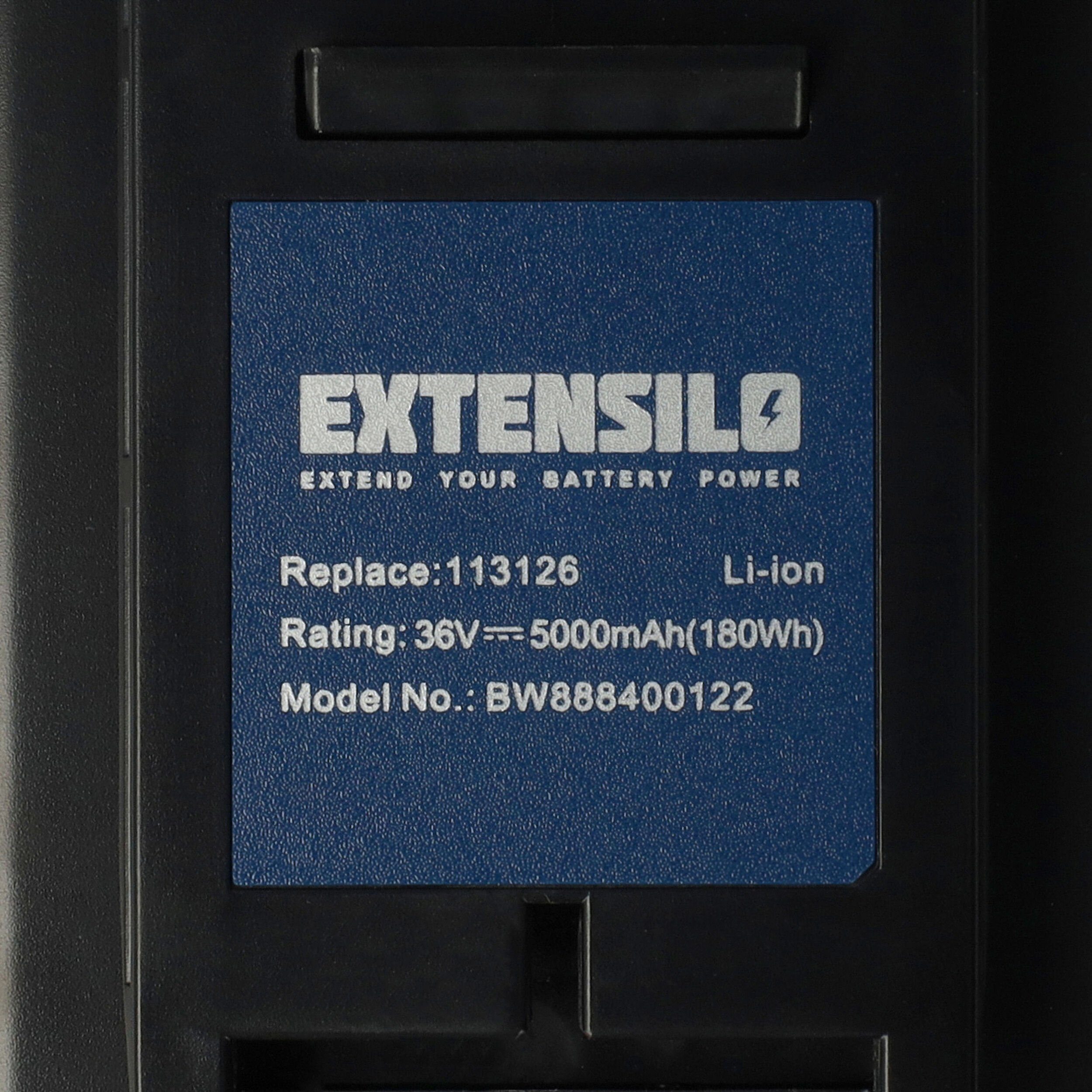 Extensilo kompatibel mit Li, mAh GT HT AL-KO 5000 4030 Akku 4055, Li-Ion (36 V) 36 HT