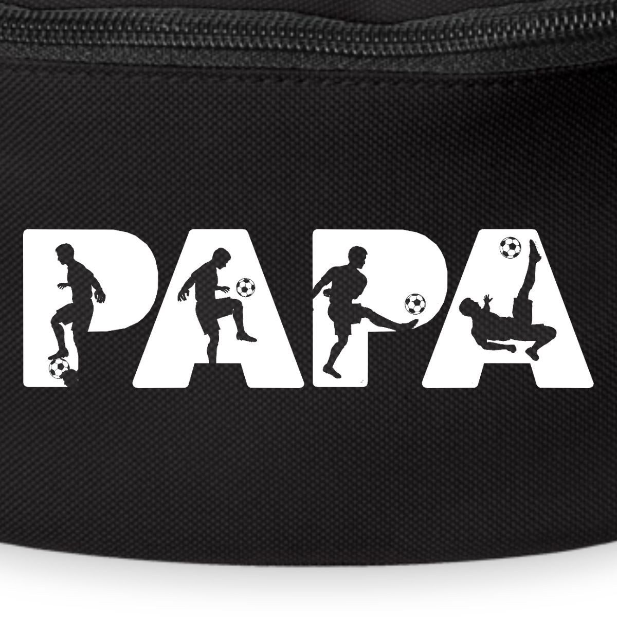 Spreadshirt Gürteltasche Papa Fußball Silhouette Vater Gürteltasche (1-tlg)