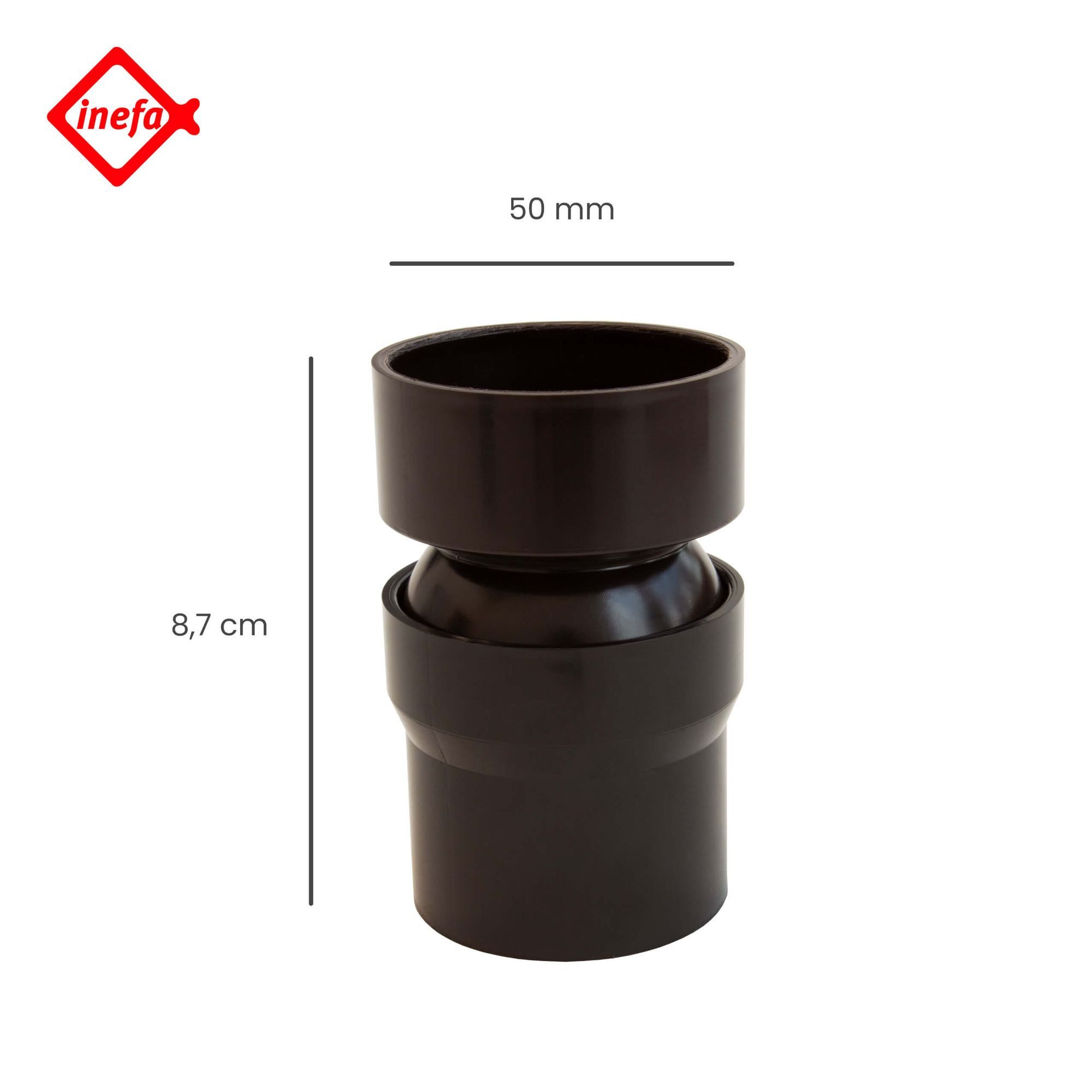 INEFA Regenfallrohr Flexibler Rohrbogen, (DN 50 0-22°. 1 Bogenstück), Kunststoff, Winkel- Set, Fallrohr, Dachrinne- Zubehör Gartenhaus