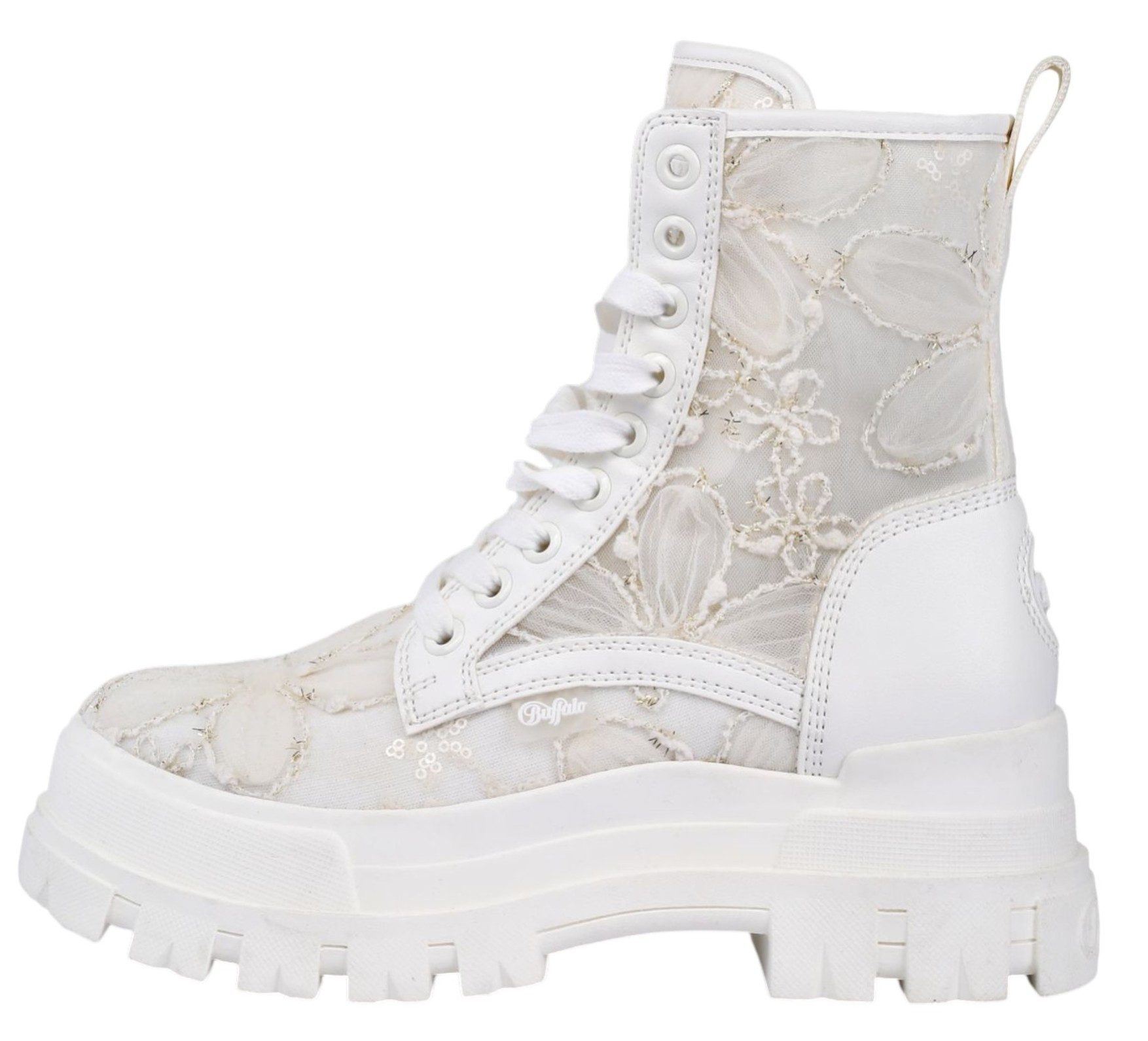Buffalo 1622695 Aspha RLD Bloom Bloom Flower White Stiefelette