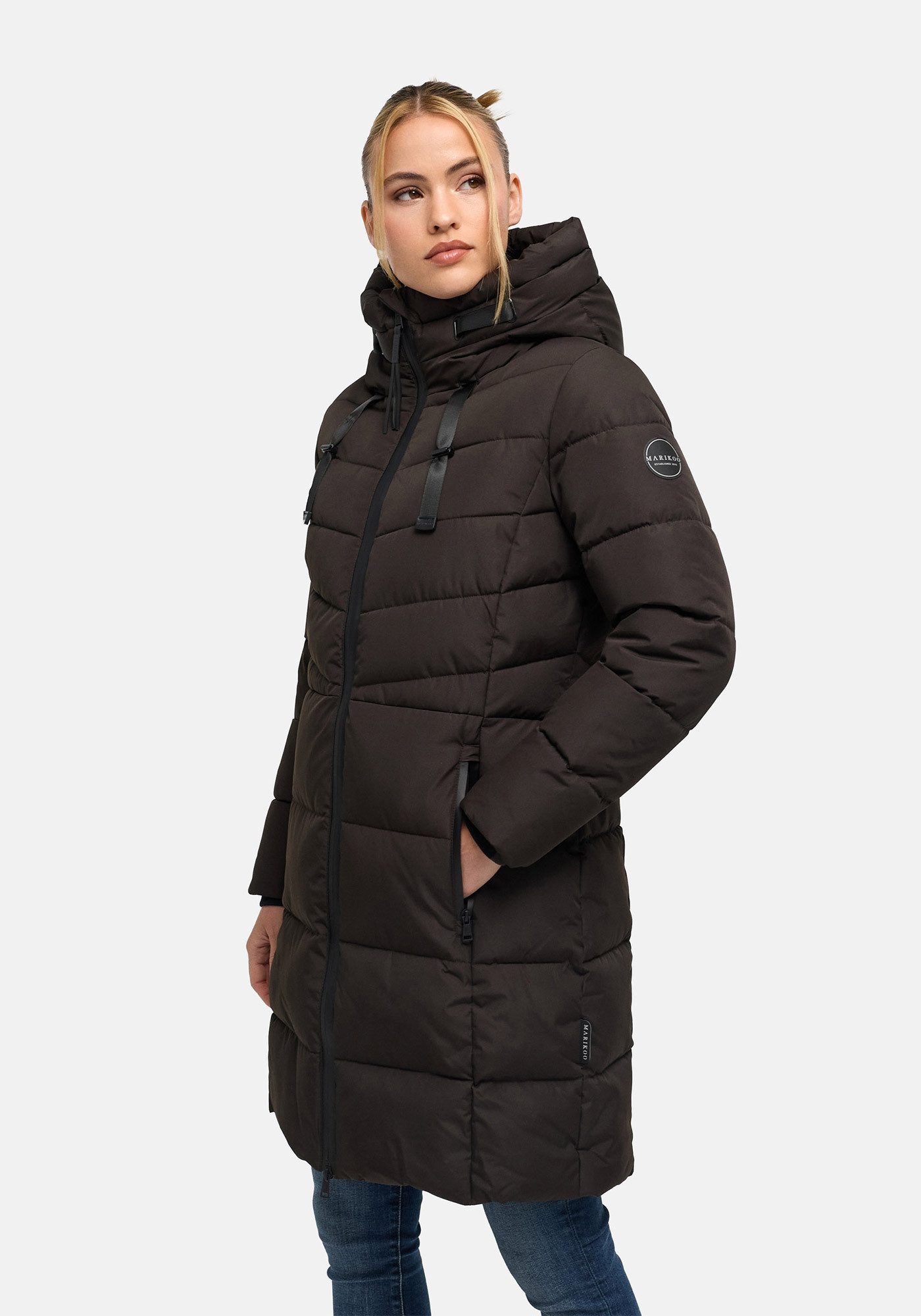 Marikoo Winterjacke Natsukoo XVI Stepp Mantel mit großer Kapuze