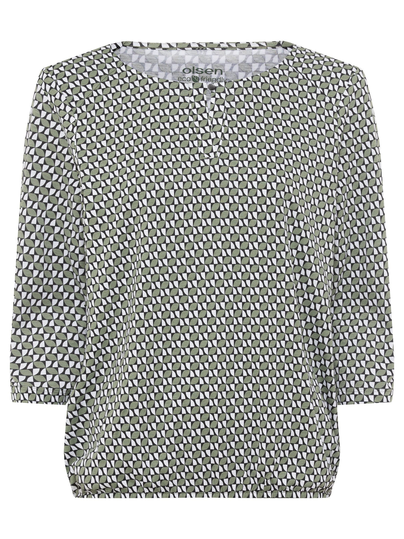 Olsen Rundhalsshirt (1-tlg) mit grafischer Allover-Print günstig online kaufen