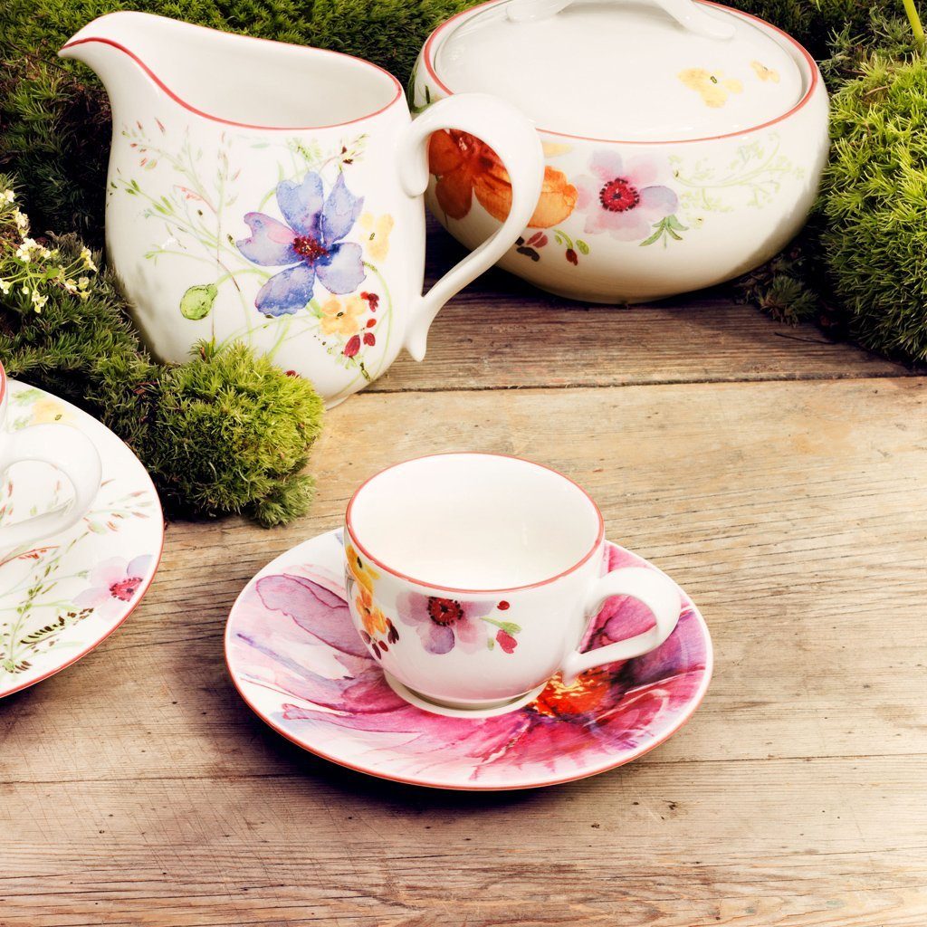 Villeroy & Boch Espressotasse Mariefleur Espressotasse, 1-tlg., Porzellan, Premium Porcelain, mikrow.- & spülm.sicher, Made in Germany