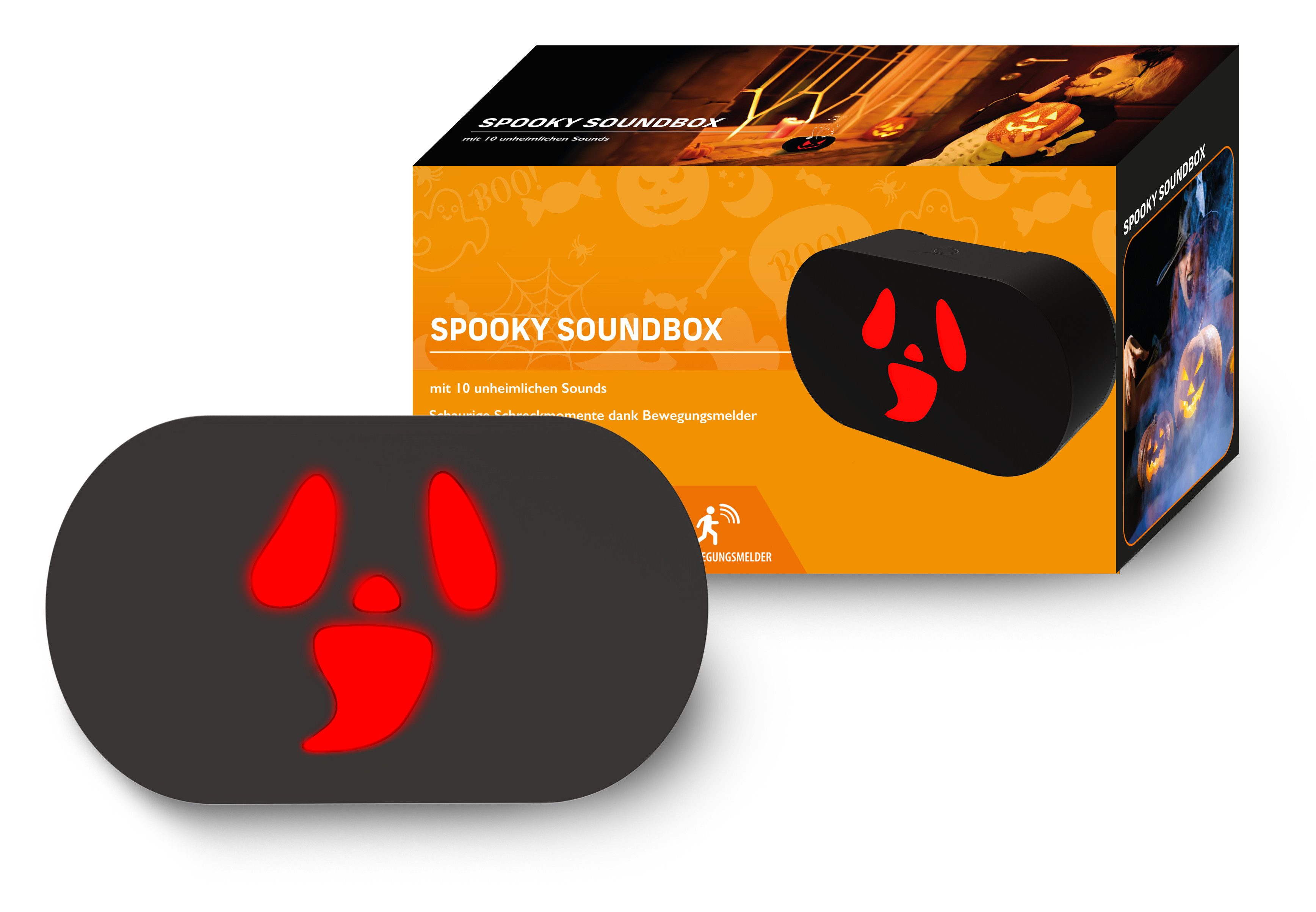 Northpoint Dekofigur Spooky Soundbox mit Gruselgeräuschen rote LEDs Akku & günstig online kaufen