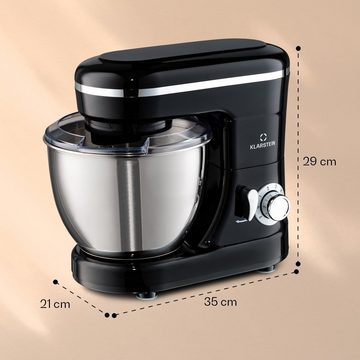 Klarstein Küchenmaschine mit Kochfunktion Bella Mini, 1200 W, 4 l Schüssel, Küchenmaschine Knetmaschine Teigmaschine Teigknetmaschine Standmixer