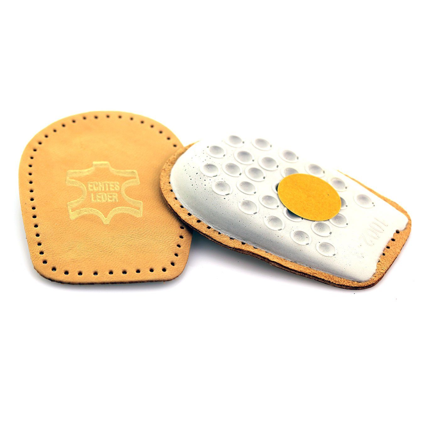 TelMo Einlegesohlen TelMo® Fersenkissen Einlage echt Leder mit Latexkissen Gr. 35 - 42