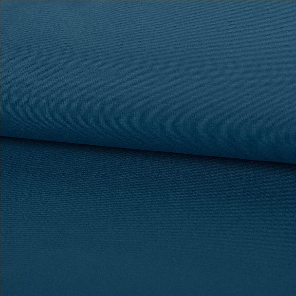 SCHÖNER LEBEN. Stoff Viskosestoff Meterware Romanit Jersey Punta Royal petrol blau 1,5m, atmungsaktiv
