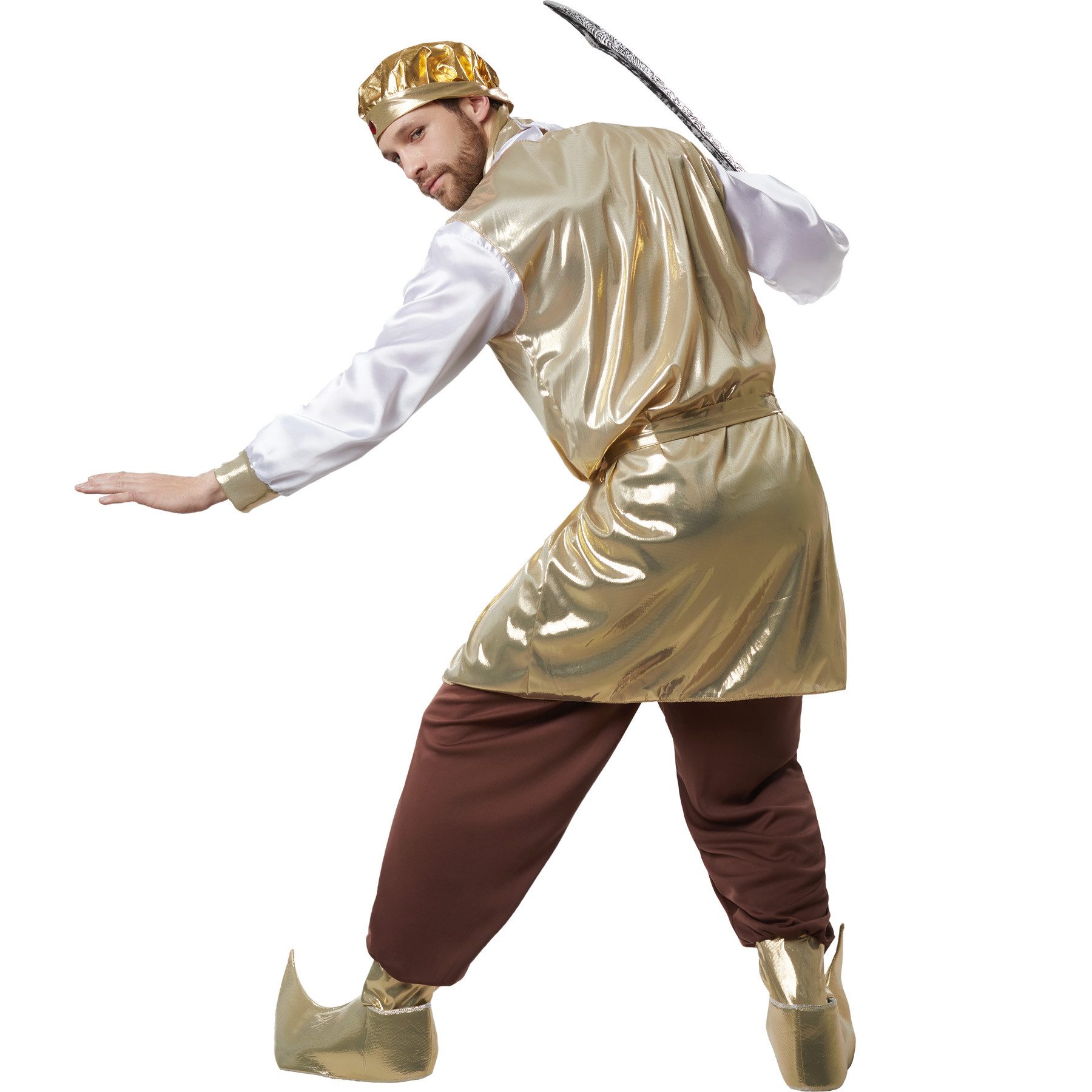 dressforfun Kostüm Herrenkostüm Prächtiger Sultan, Orientalisches Gewand mit vielen goldenen Elementen