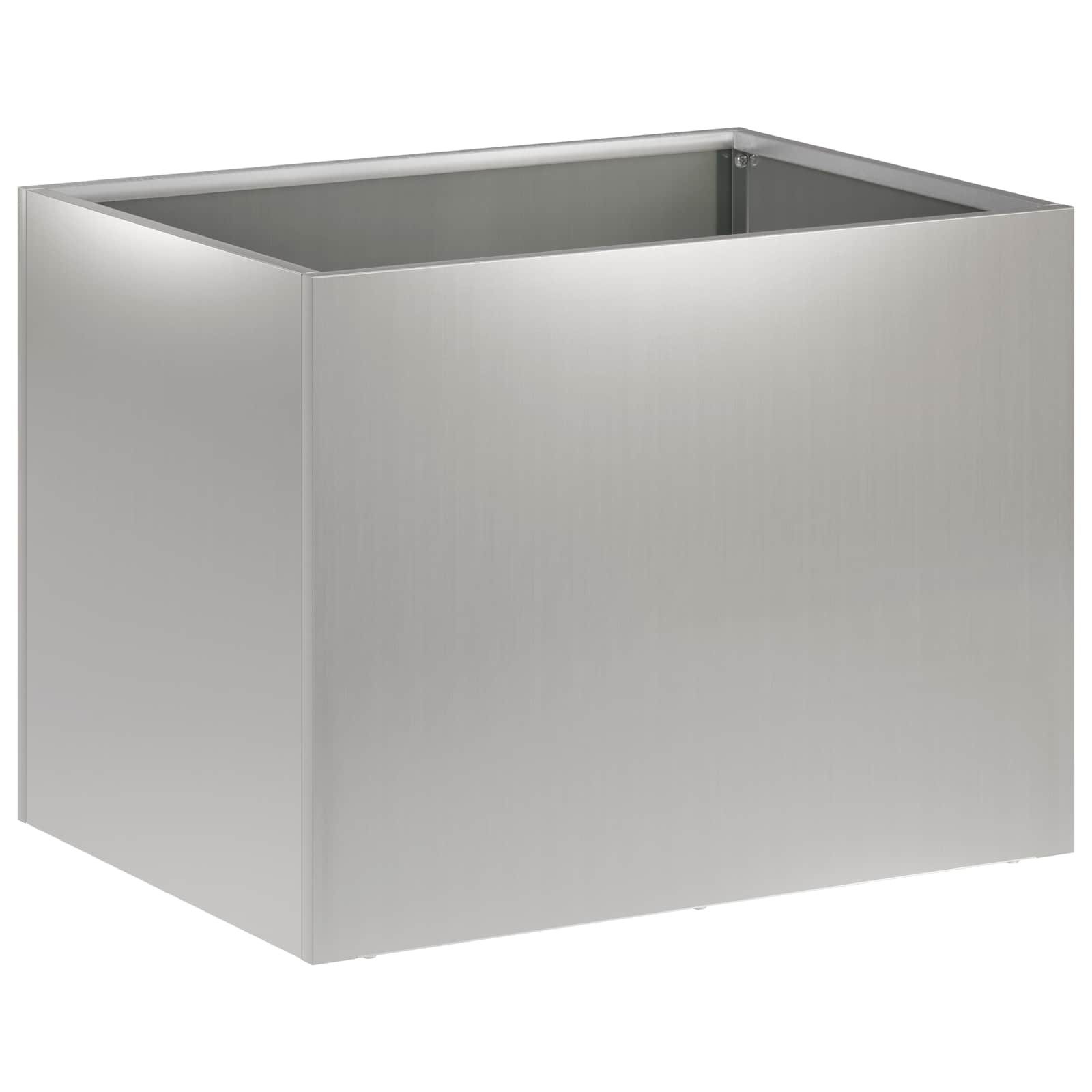 vidaXL Blumentopf Garten-Pflanzgefäß Silber 40 x 30 x 30 cm Verzinkter Stahl (1 St)