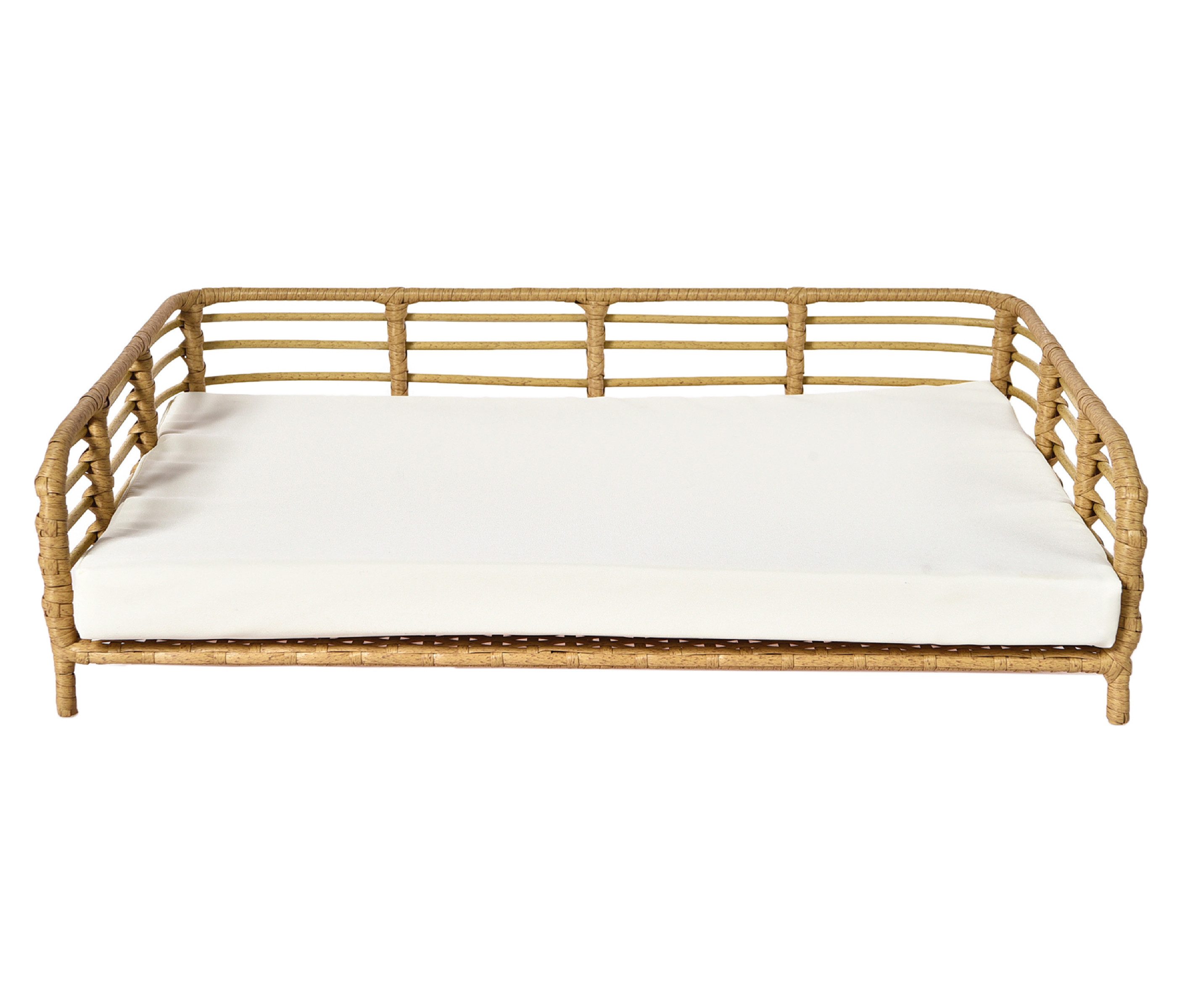 Tierbett Kuschelbett Elton, Hundebett / Katzenbett, ca. 74 x 20 x 49 cm, weiß