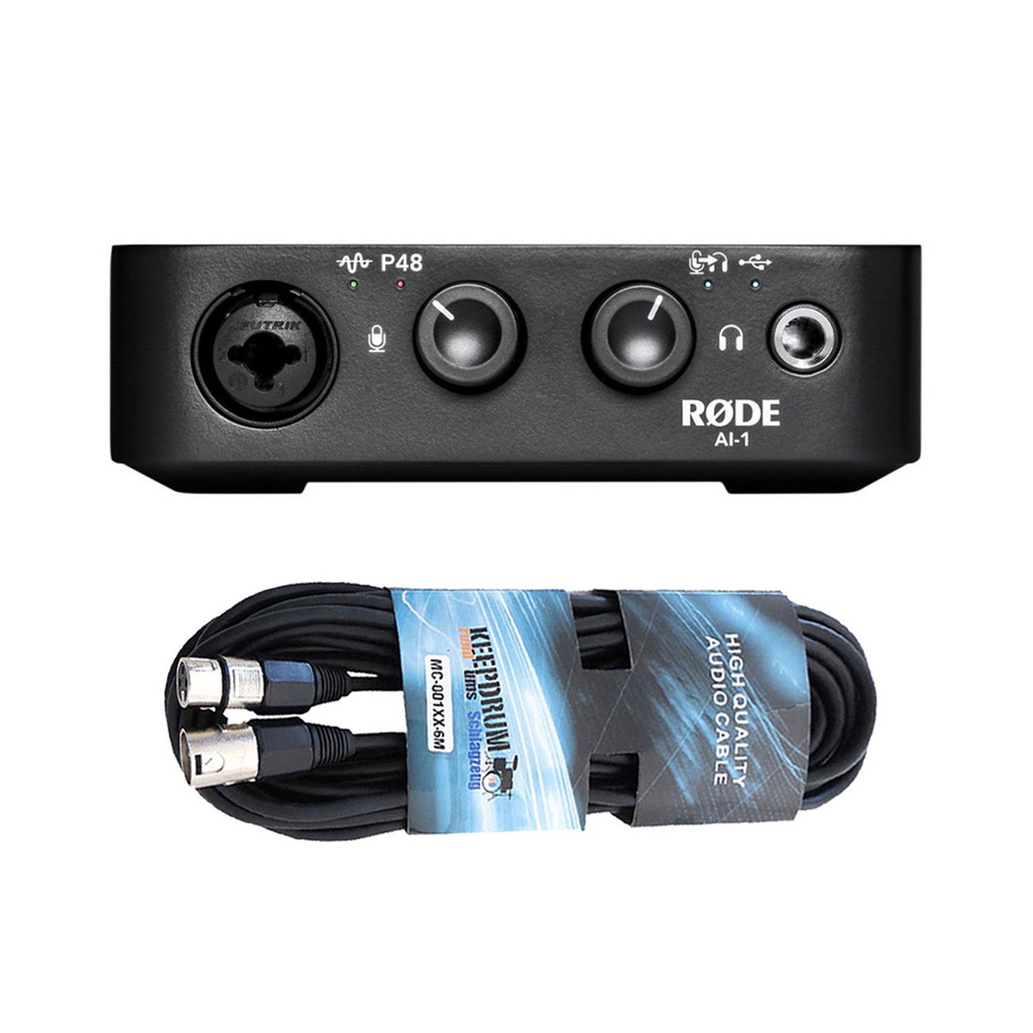 Rode AI-1 Interface mit XLR Kabel Digitales Aufnahmegerät