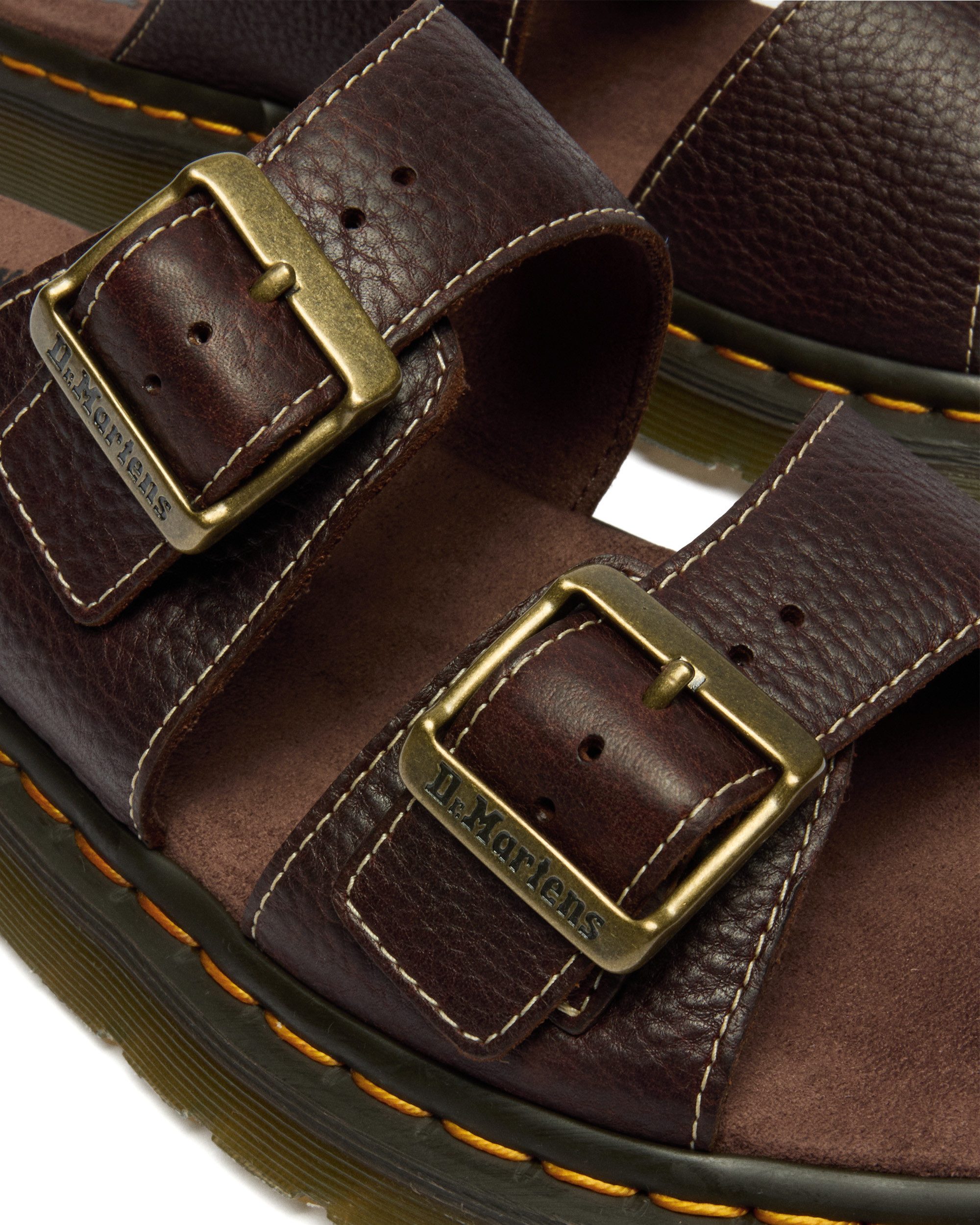 DR. MARTENS Josef Pantolette Sommerschuh, Schlupfschuh mit Logoprägung an den Schnallen, Slide