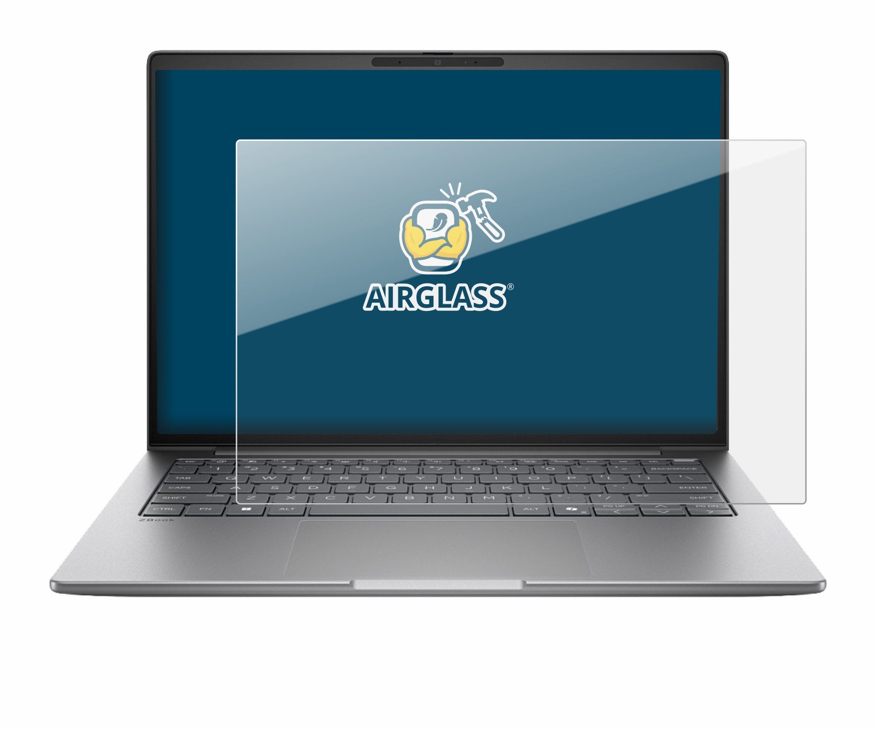 BROTECT Displayschutzglas Folie für HP Zbook 8 G2i 14", Schutzfolie Glas Panzer Display Schutz klar