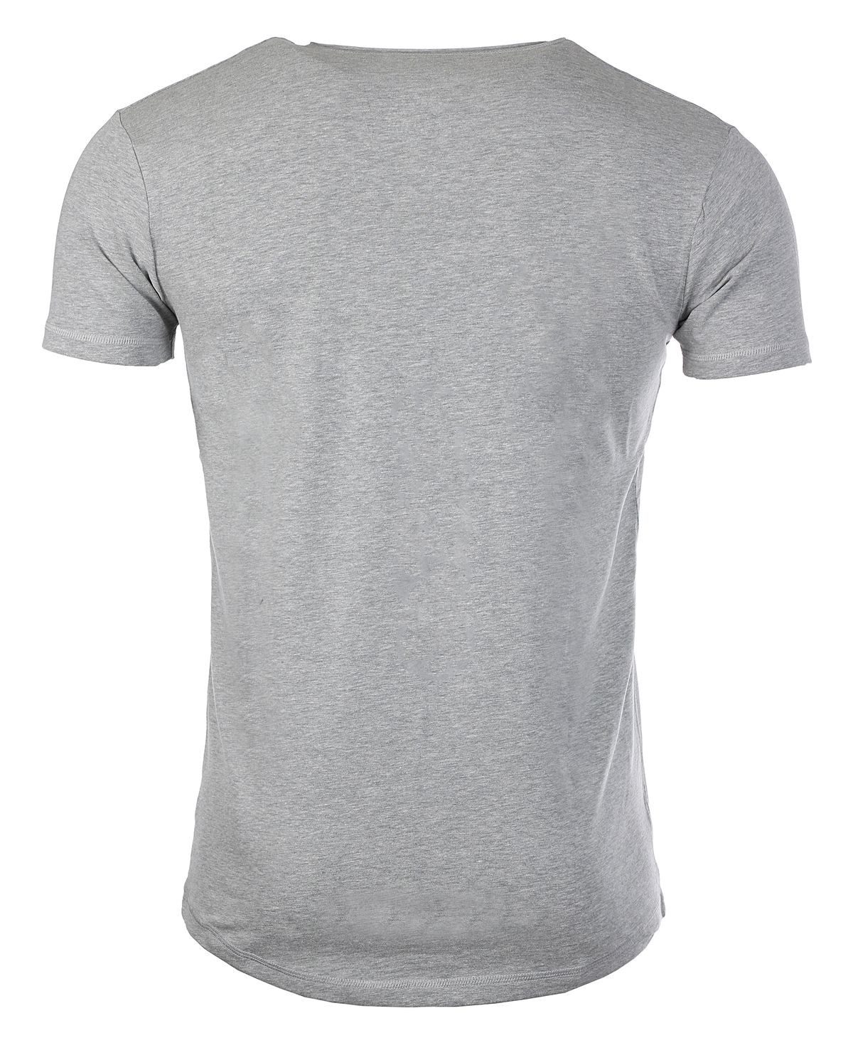 Young & Rich T-Shirt Herren Uni Basic 1702 tief-breit geschnittener Ausschnitt vintage Look (5er-Pack, 5-tlg., 5er-Pack) Rundhalsauschnitt unifarben kurzarm slim fit