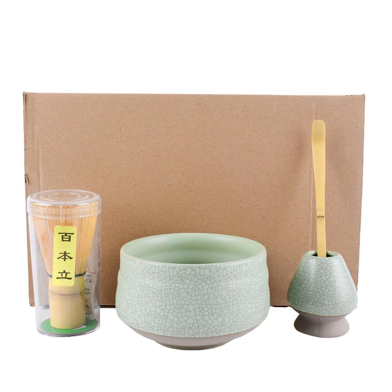 LuxusKollektion Schneebesen Matcha Set 4tlg Grüne Risse