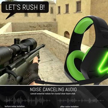 Orzly ‎RXH-20 Gaming-Headset (Intuitive Bedienelemente, Mit Kabel, Stadia Stereo-Sound with mit Geräuschunterdrückung Microphone)