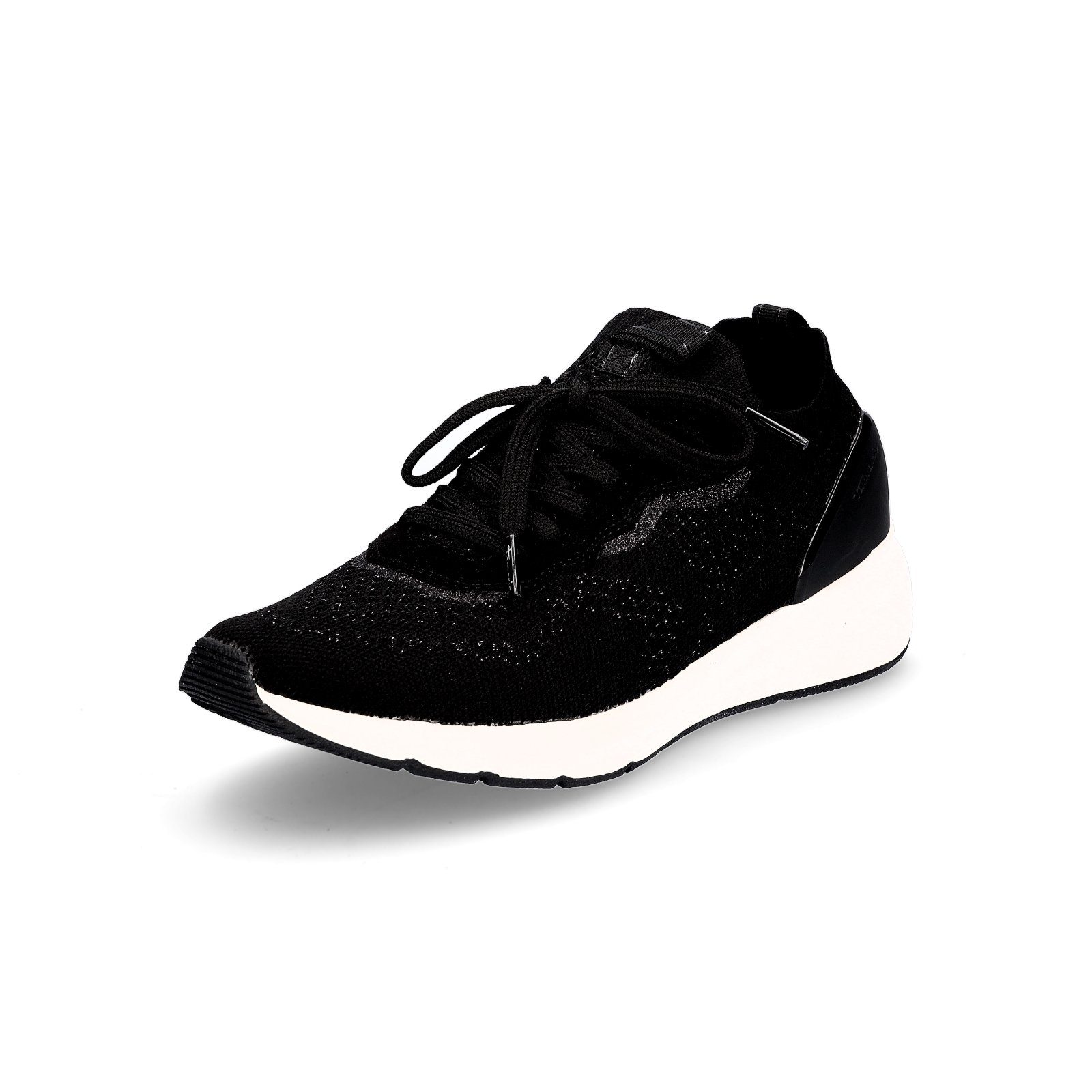 Tamaris Damen Strick Sneaker schwarz metallic Sneaker