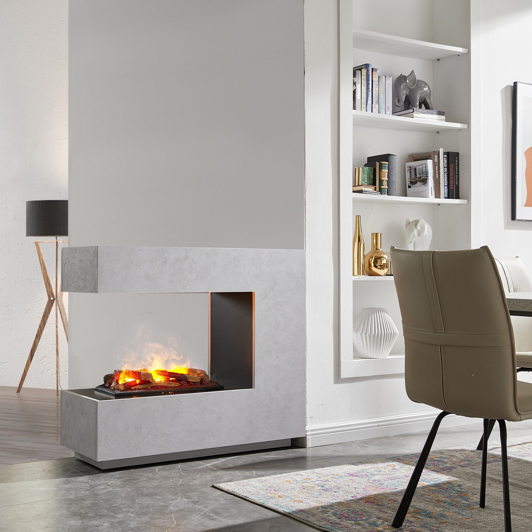 Balderia Elektrokamin BALDERIA Cassiopeia - Elektrokamin 360 Grad Flammenne günstig online kaufen