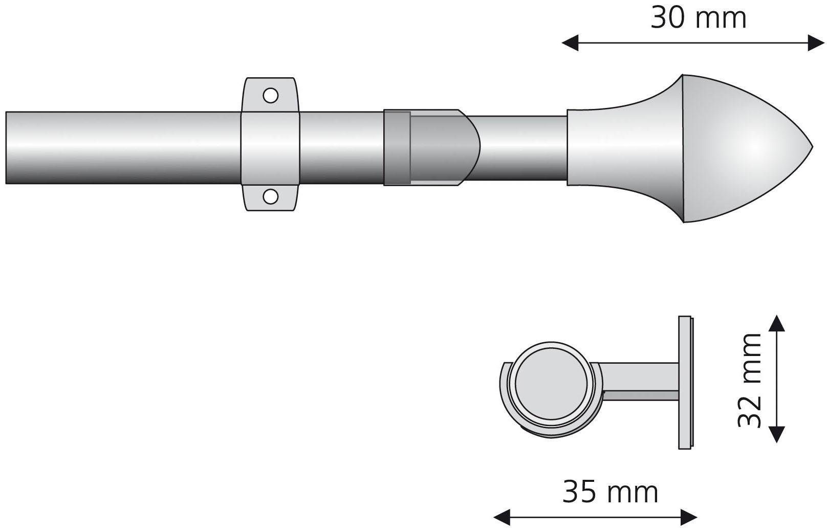 Liedeco Scheibenstange Klassik, Ø 12 mm, günstig online kaufen