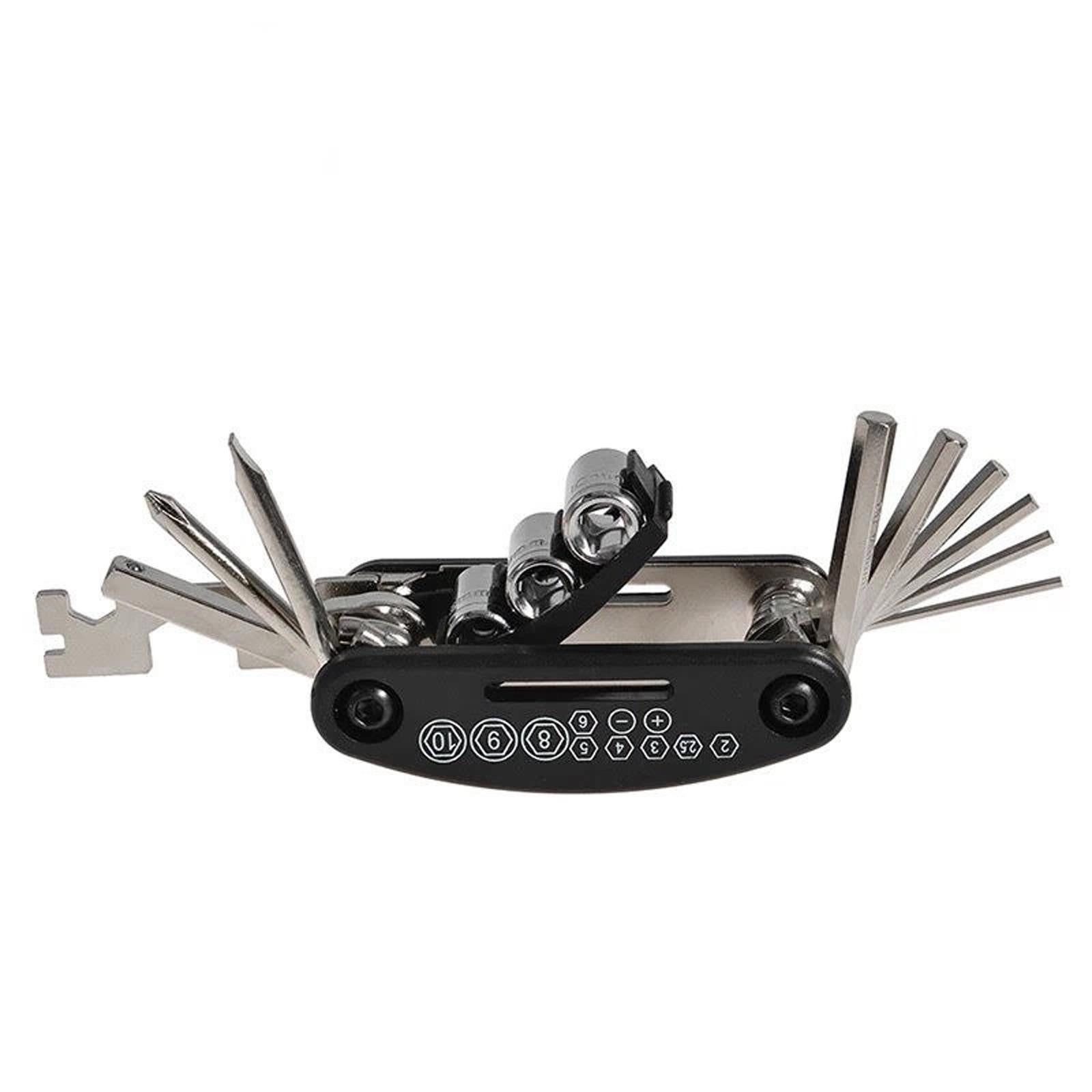ROCKBROS Fahrradwerkzeugset Fahrrad Multi Tool 16-in-1 Werkzeug, MTB Rennrad E-Bike Reparatur Faltwerkzeug