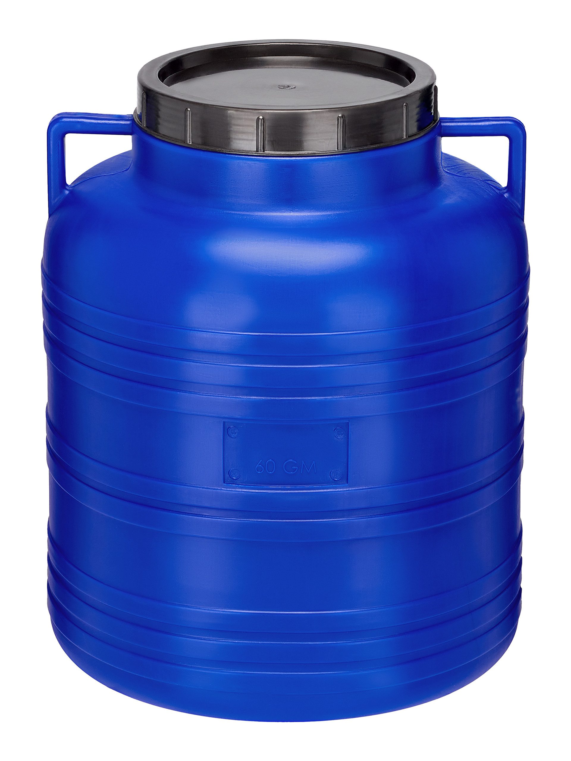 Garronda Regentonne 60L BPA-freies Fass Behälter mit Deckel für Lebensmittel GD-0087, Blau, 60 l