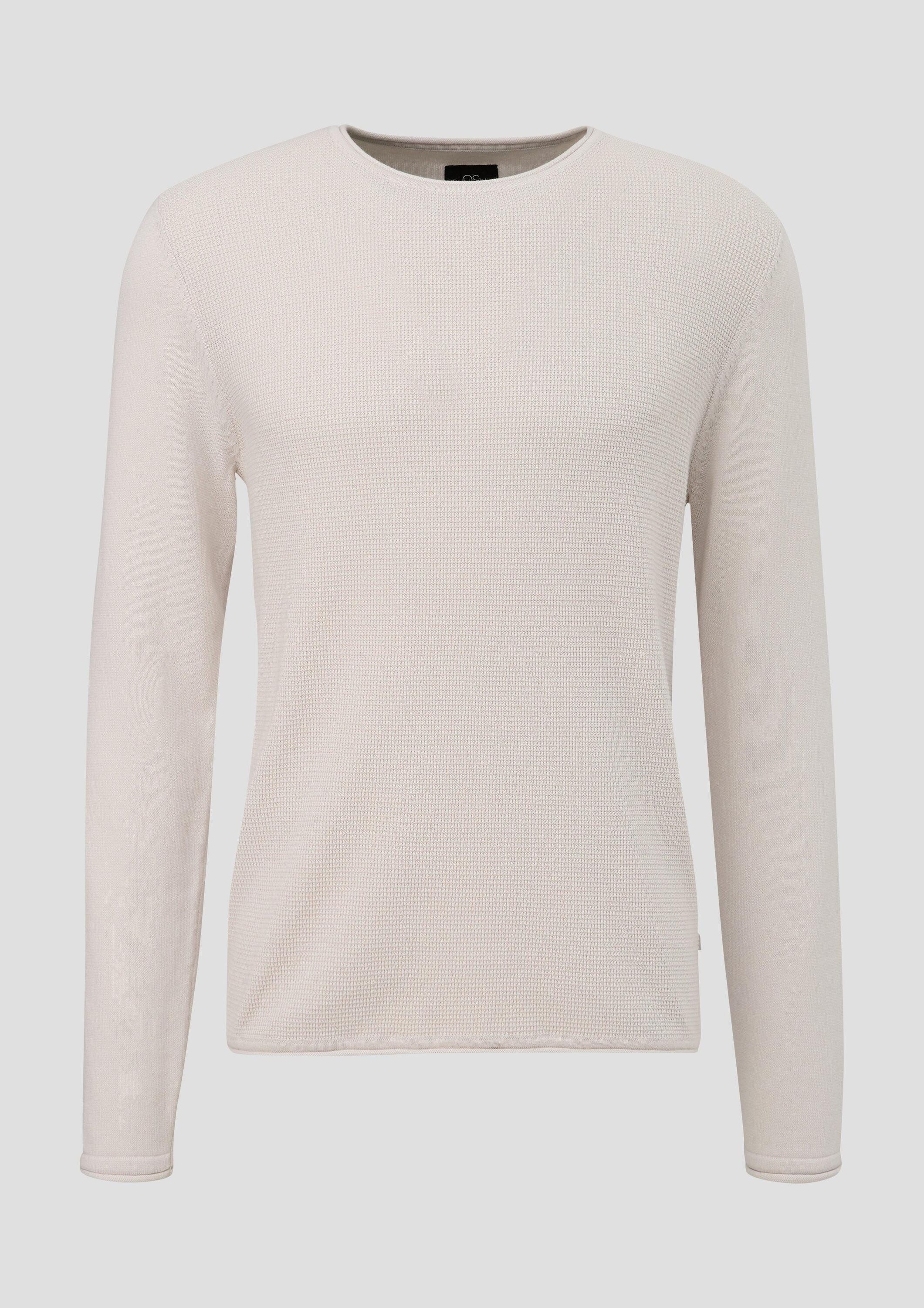 QS Longpullover Strickpullover Strickpullover mit Musterstruktur