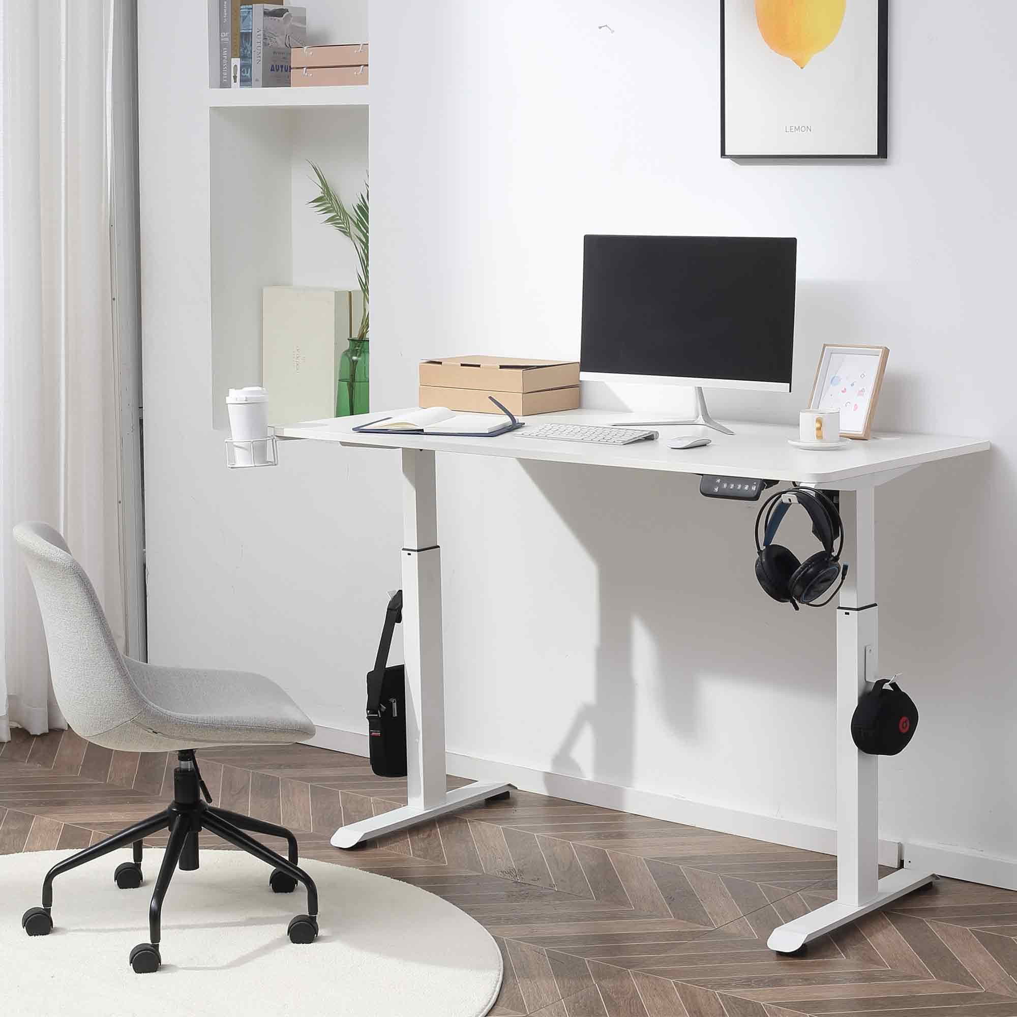 Makika Schreibtisch Höhenverstellbarer Schreibtisch elektrisch 140 x 70 cm